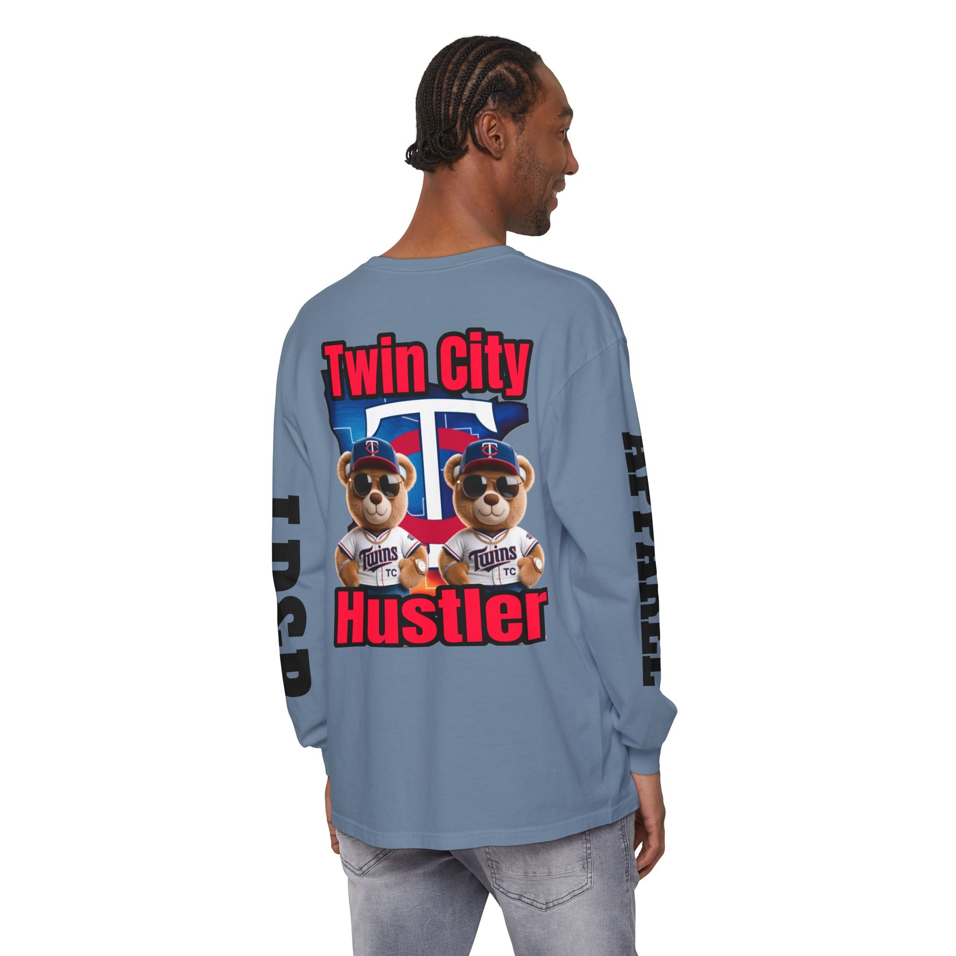 Twin City HUSTLER Long Sleeve T-Shirt - Bad Temper Design