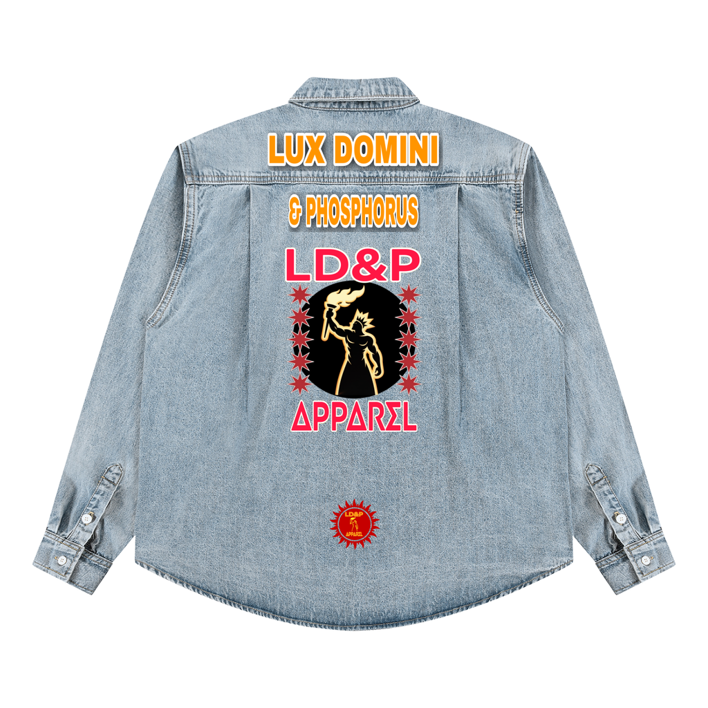 Unisex Vintage Wash Denim LD&P APPAREL Shirt