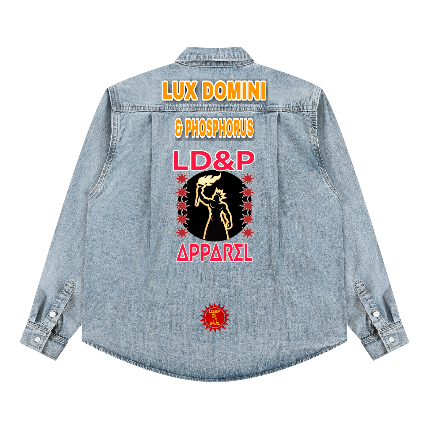 Unisex Vintage Wash Denim LD&P APPAREL Shirt