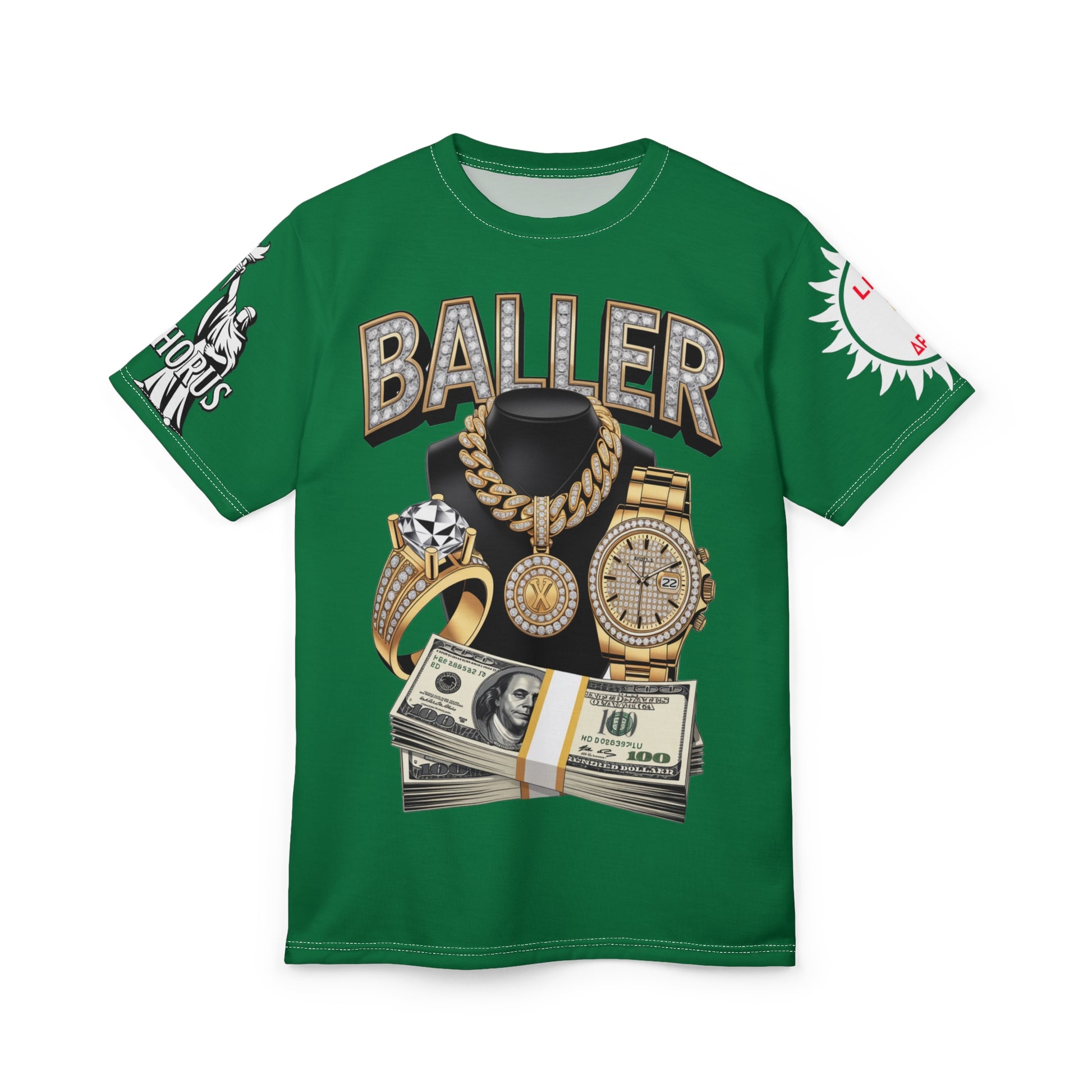Baller  Unisex Tee - LD&P Apparel Design green