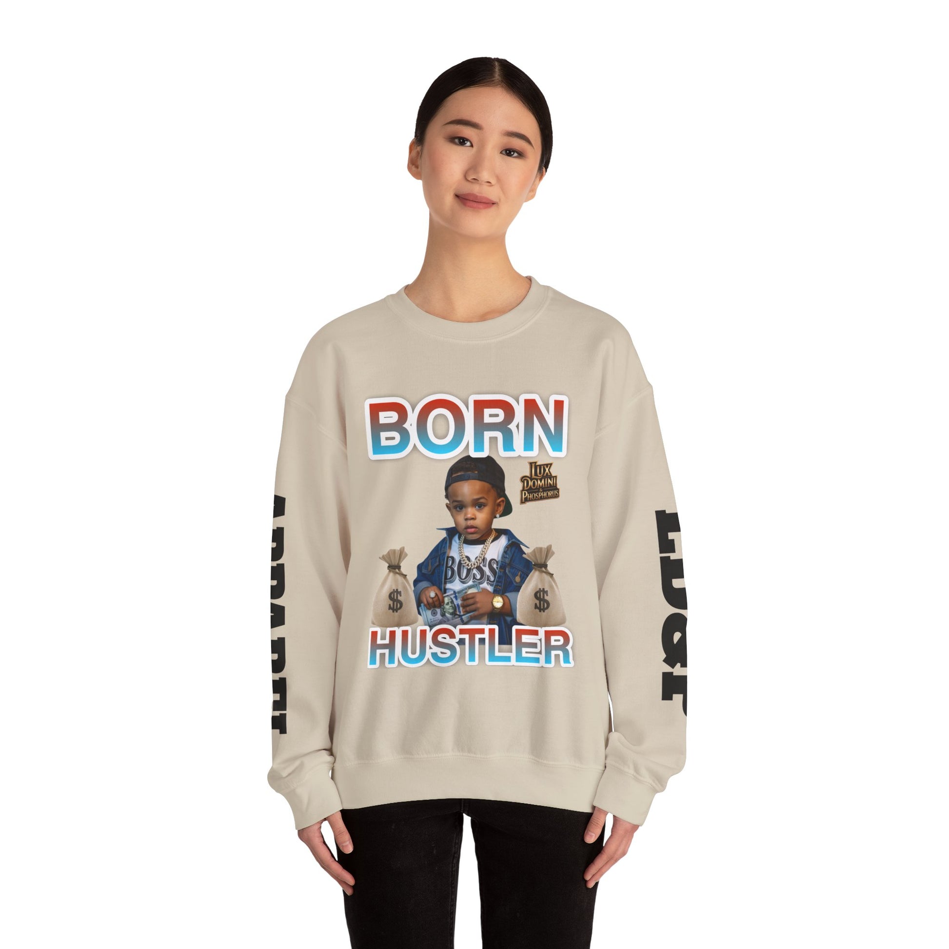 Crewneck Sweatshirt - Born Hustler LD&P Apparel
