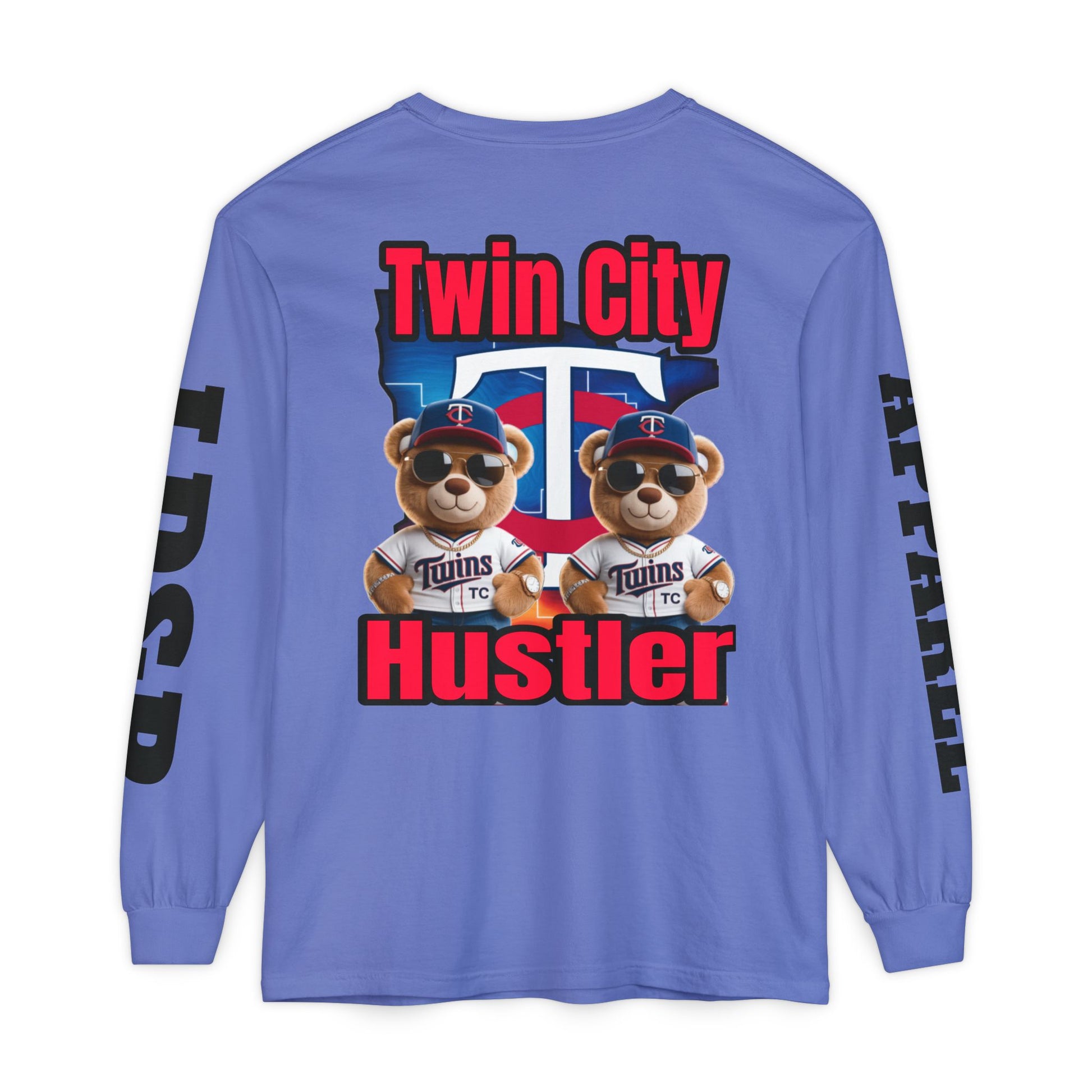 Twin City HUSTLER Long Sleeve T-Shirt - Bad Temper Design
