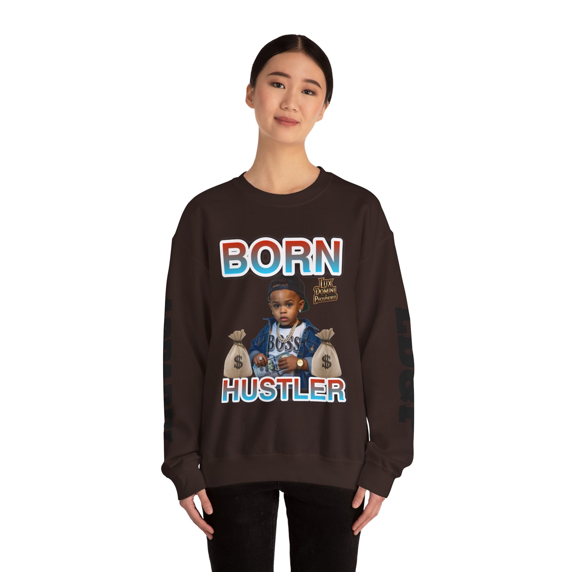 Crewneck Sweatshirt - Born Hustler LD&P Apparel