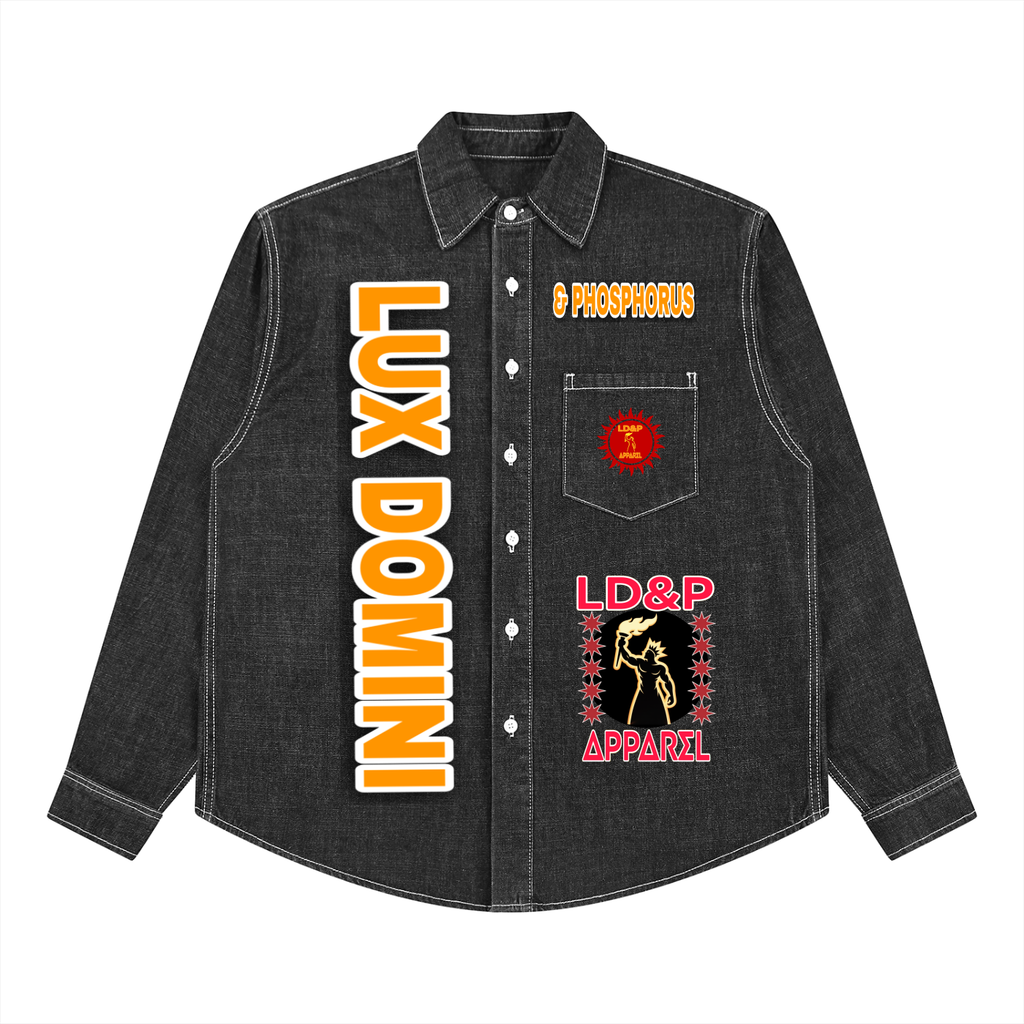 Unisex Vintage Wash Denim LD&P APPAREL Shirt