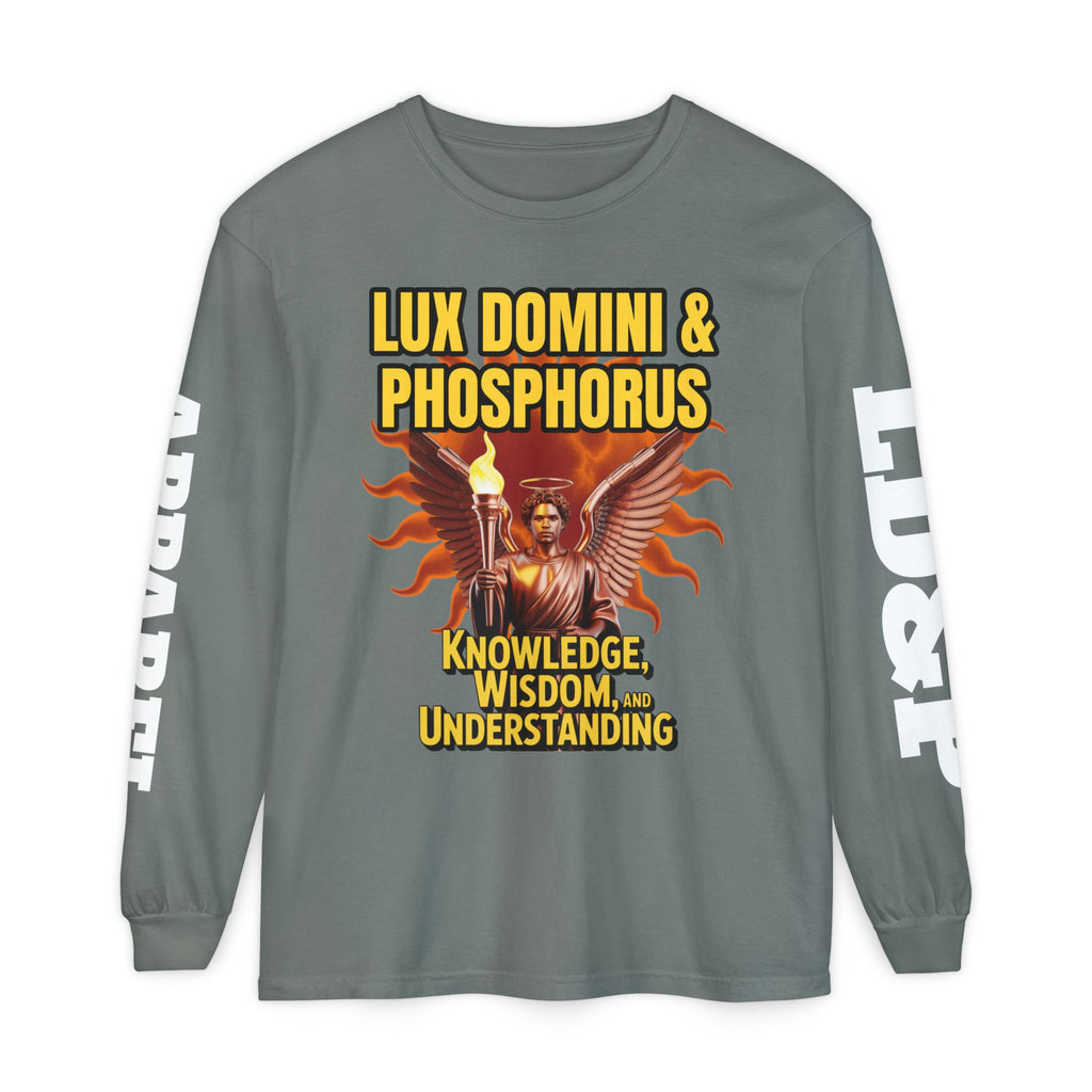 Long Sleeve T-Shirt LD&P Apparel Knowledge Wisdom Understanding Design