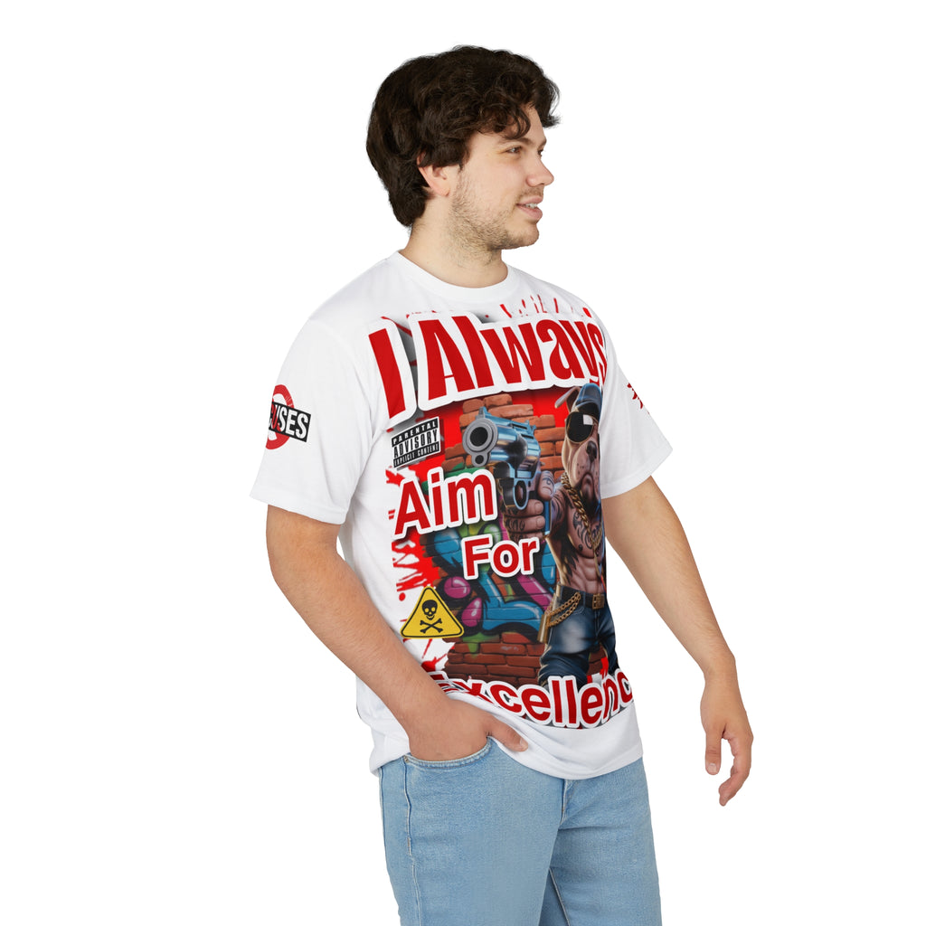 I Always Aim For Excellence LD&P APPAREL GRAPHIC Tee White