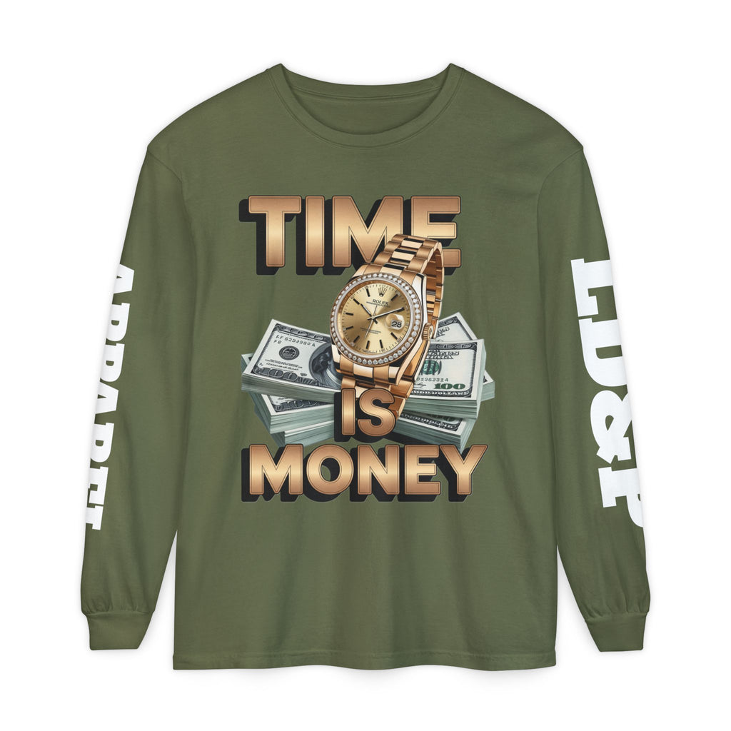 Long Sleeve T-Shirt Time is MONEY Design