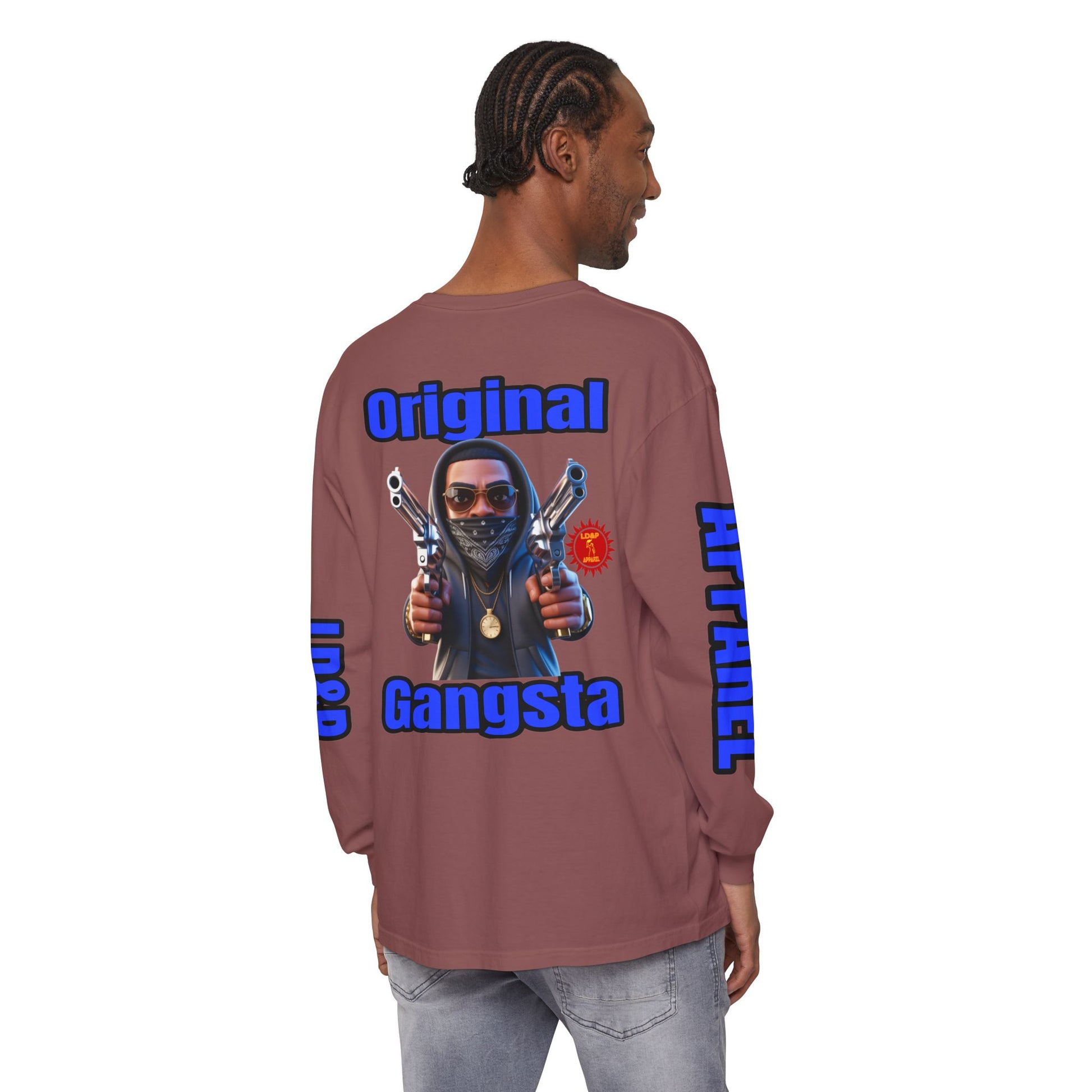 Long Sleeve T-Shirt Original Gangsta LD&amp;P Apparel Design