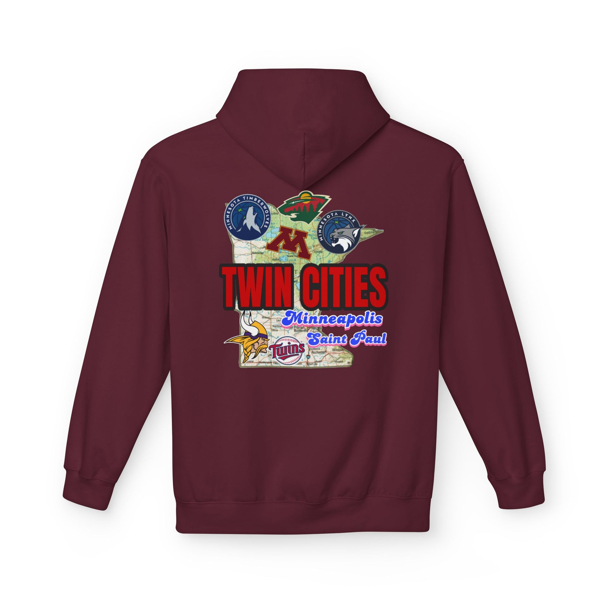 Fleece Hoodie Twin Cities Minneapolis St Paul Design