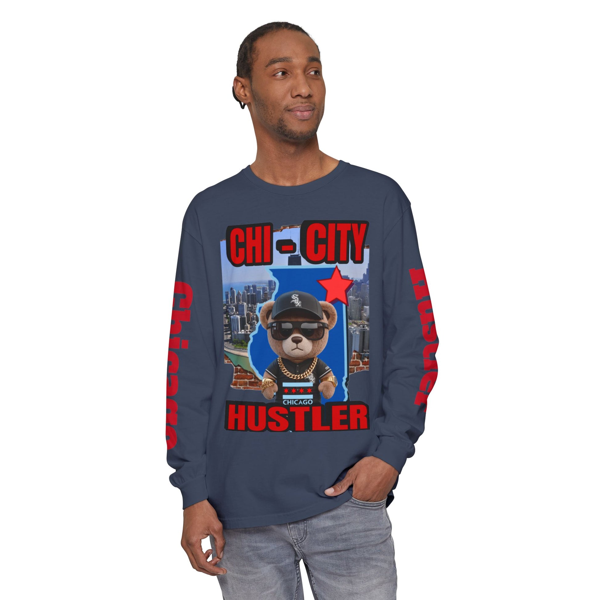 Chi-City Hustler Long Sleeve T-Shirt — LD&P Apparel