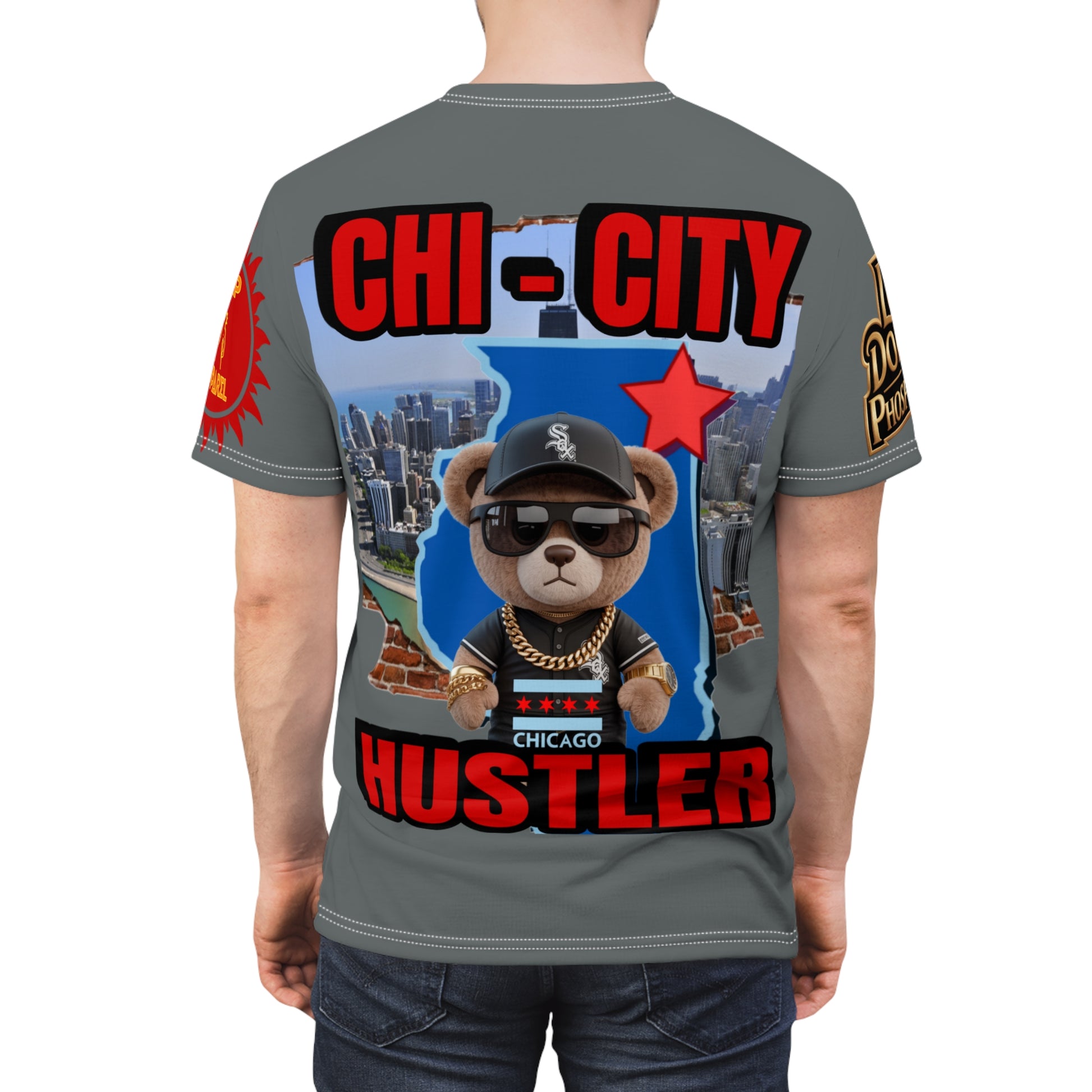 Chi-City Hustler Cut & Sew Tee — LD&P Apparel Grey