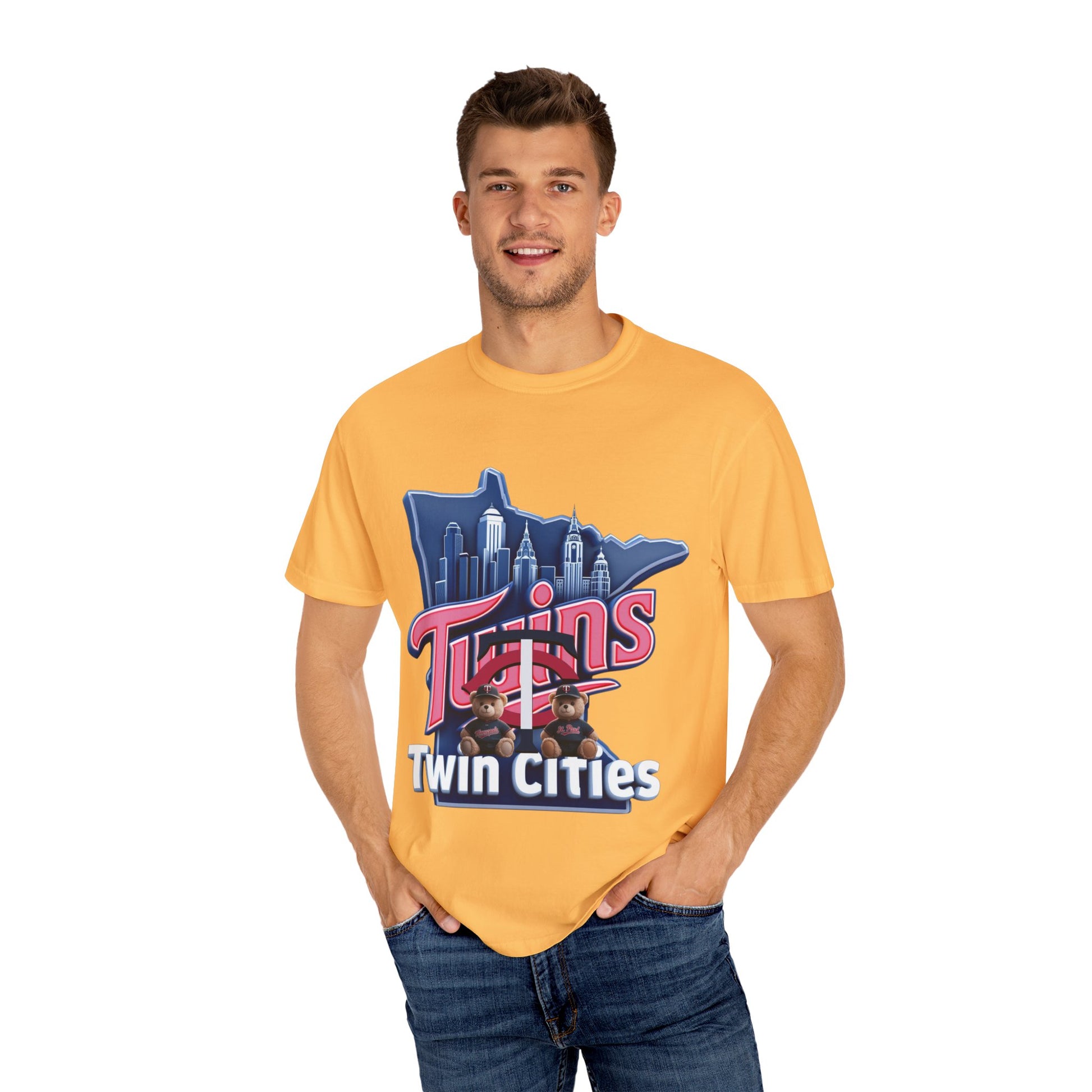 Twin City Unisex T-Shirt, Sporty Tee for Fans, Garment-Dyed Shirt, Perfect for Game Day, Show Your Team Spirit!