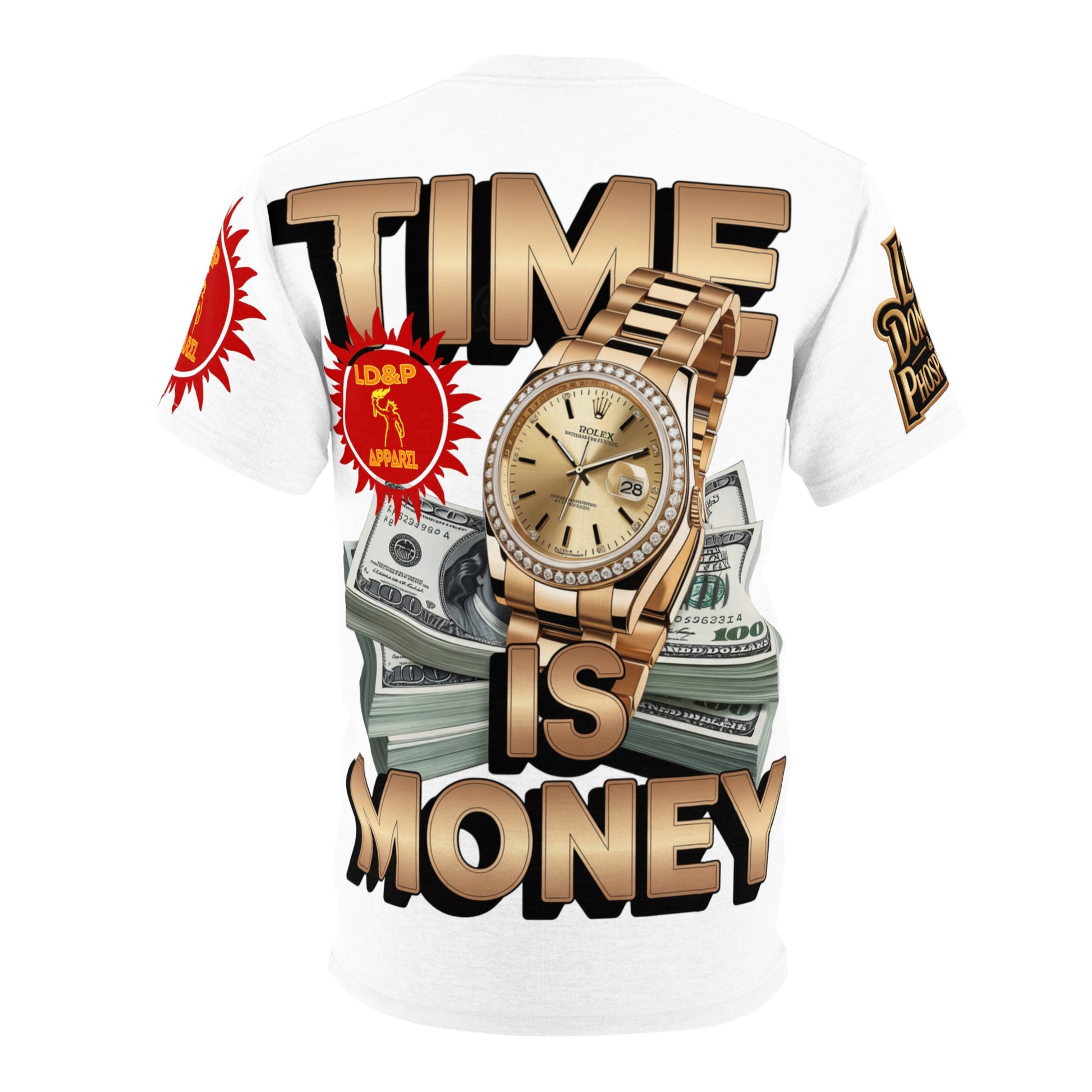 Time Is Money Unisex Tee - LD&P Apparel Design white
