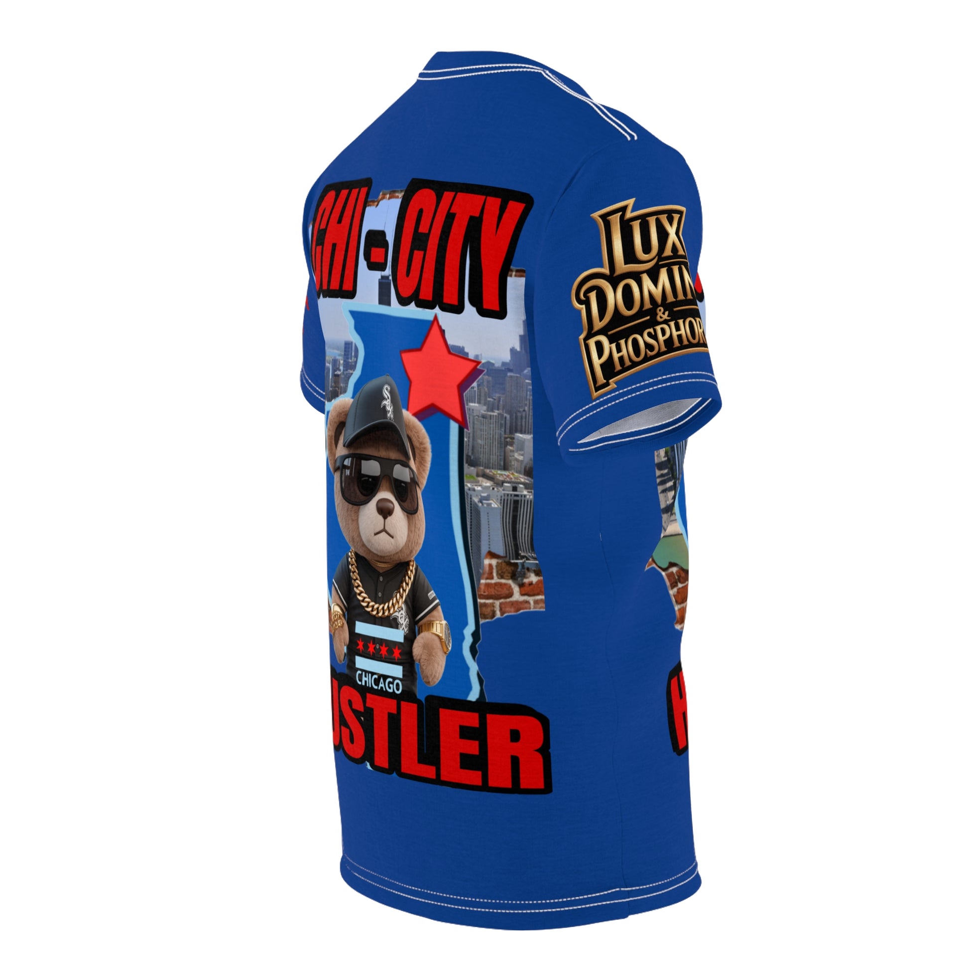 Chi-City Hustler Cut & Sew Tee — LD&P Apparel Blue