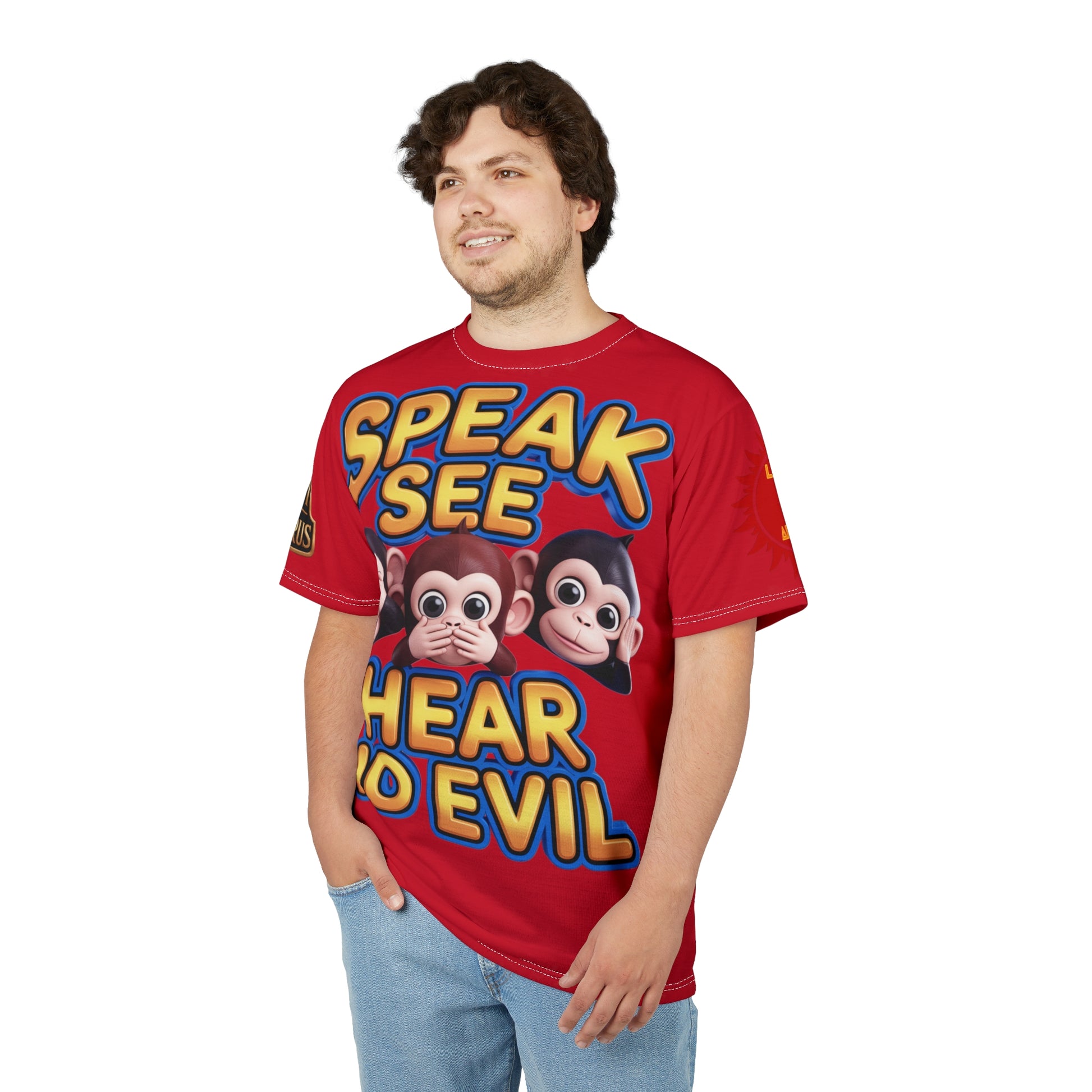 T-Shirt Speak See Hear No Evil Red