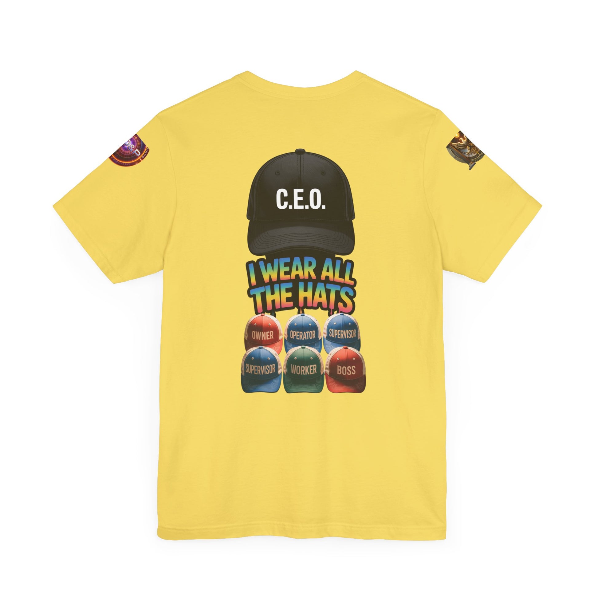Entrepreneur Hat Unisex Tee - I Wear All The Hats Design