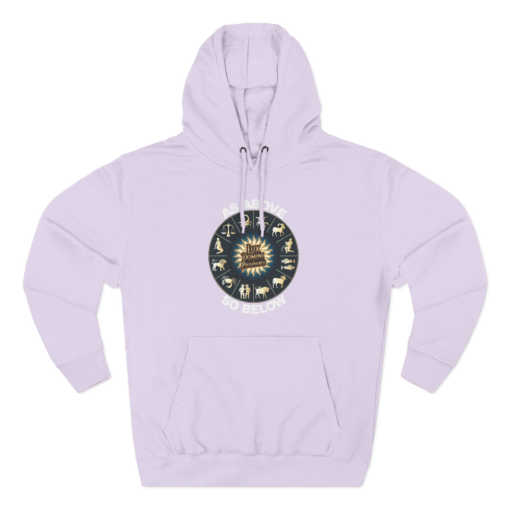 Fleece Hoodie - Lux Domini and Phosphorus Design - Above So Below