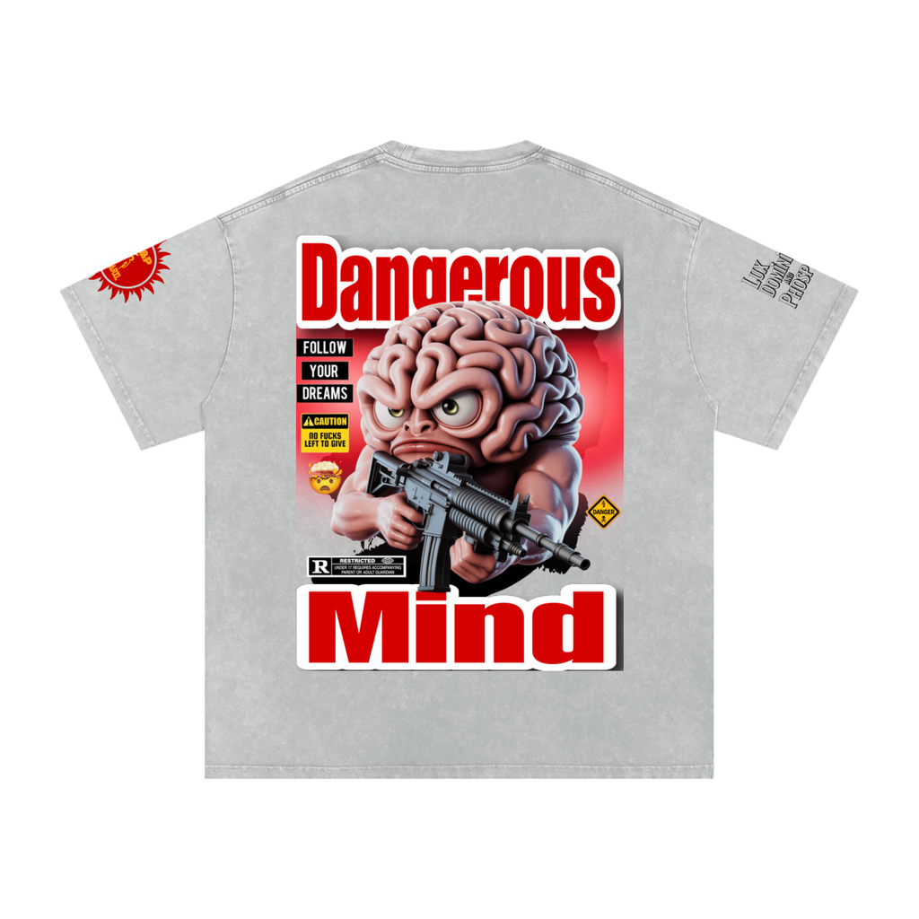 Dangerous Mind Washed Oversized Cotton T-Shirt