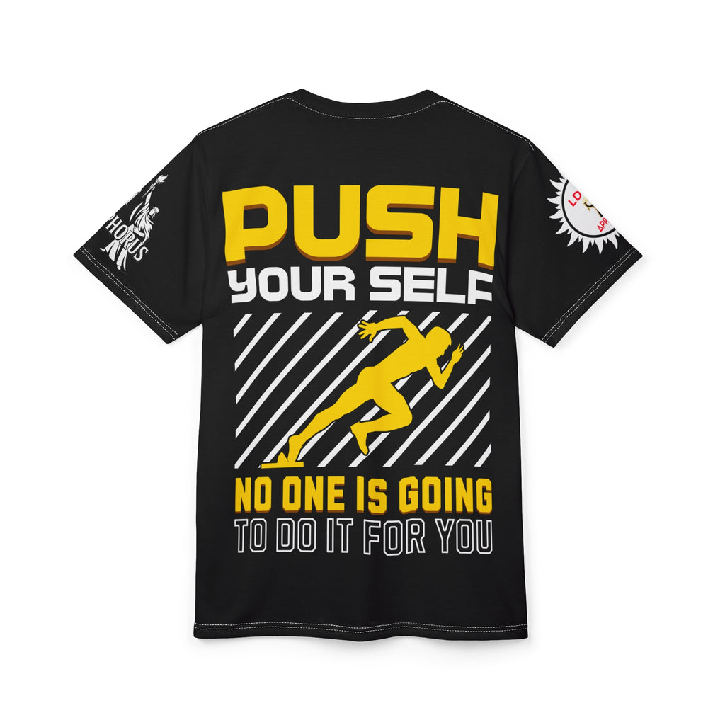 Push Yourself Graphic Tee LD&P APPAREL DESIGN Black