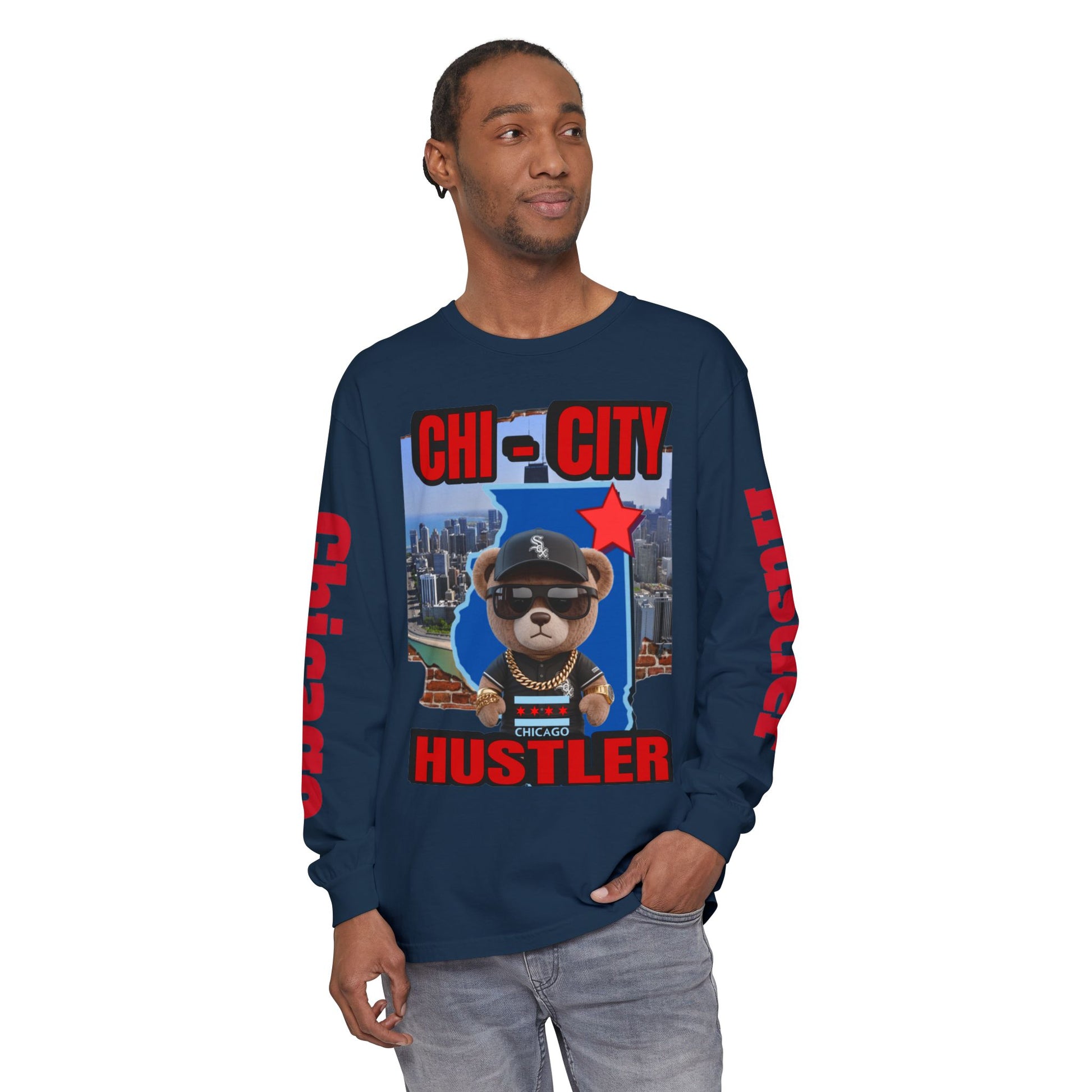 Chi-City Hustler Long Sleeve T-Shirt — LD&P Apparel