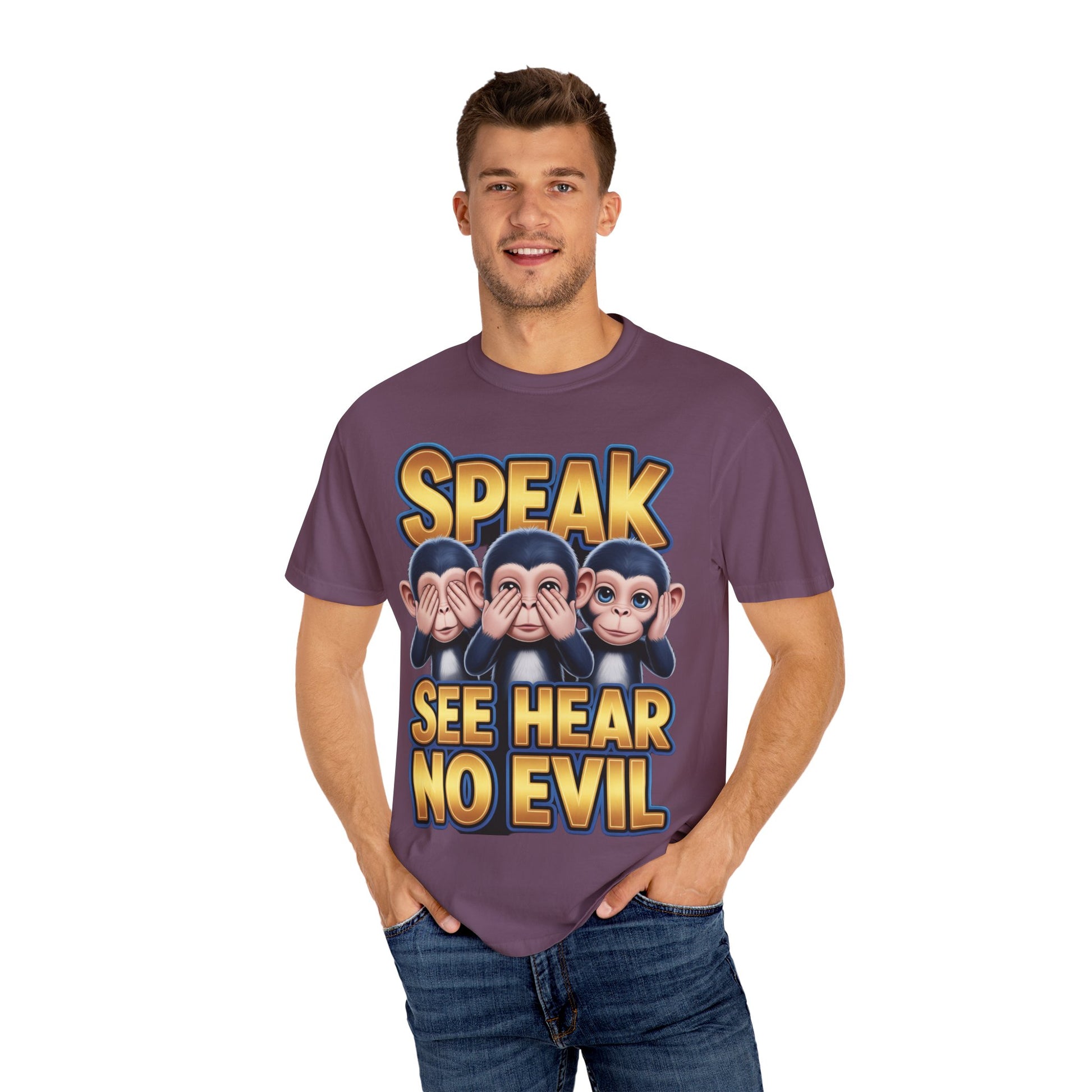 Graphic T-Shirt Speak See Hear No Evil design #2