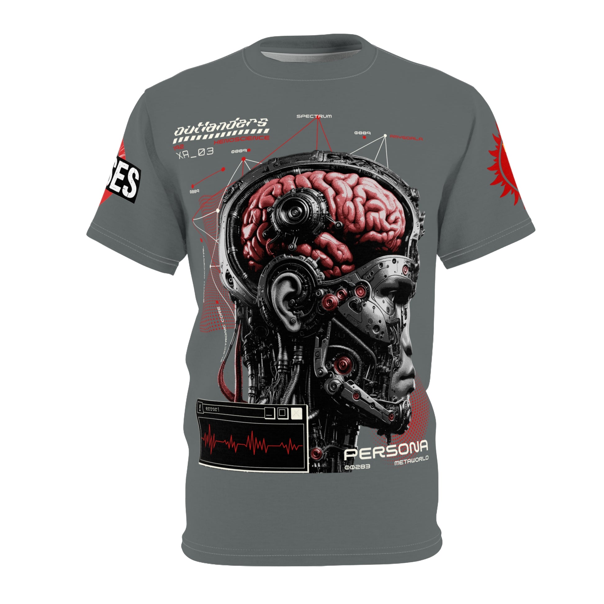 Persona Sci‑Fi Graphic Tee Shirt LD&P APPAREL Grey