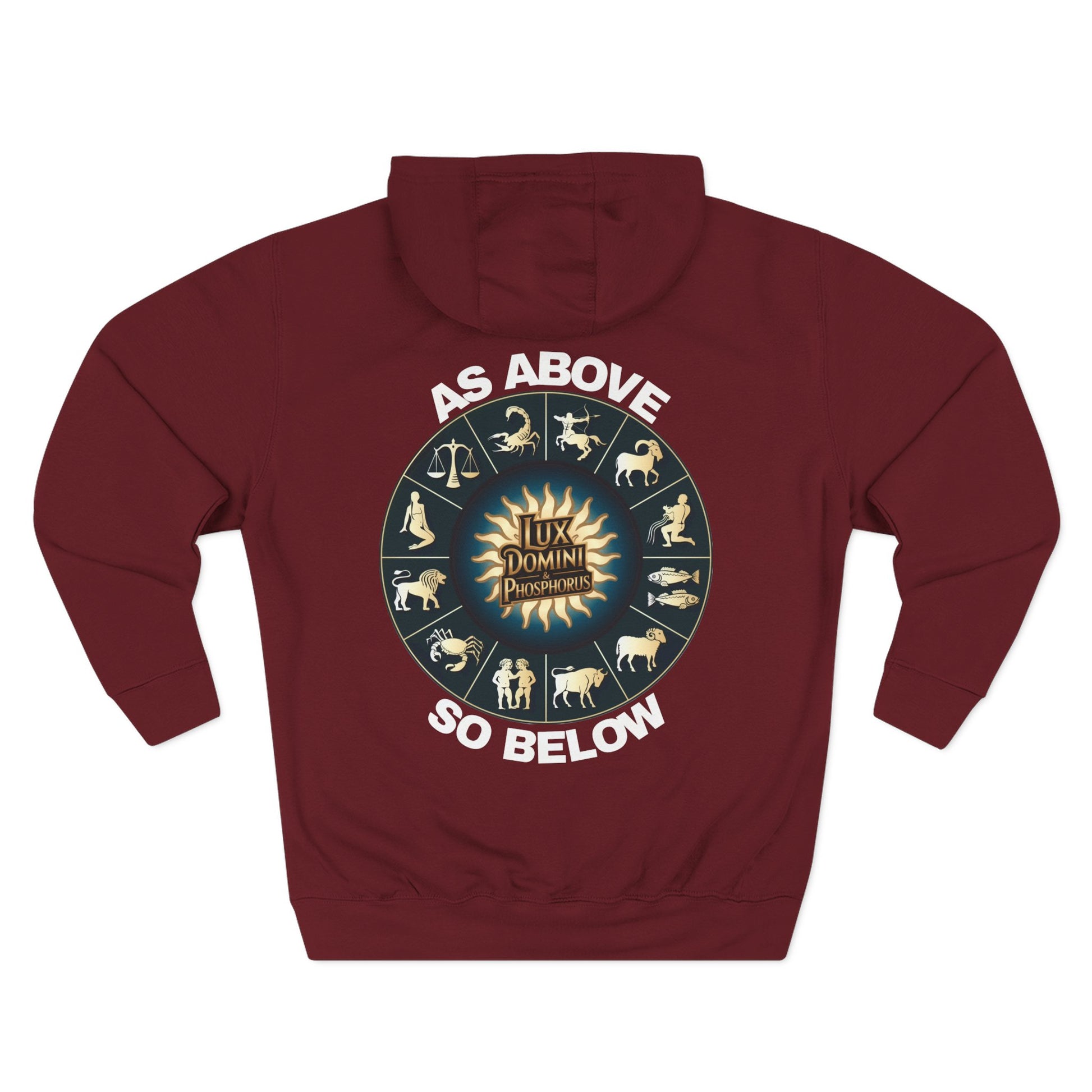 Fleece Hoodie - Lux Domini and Phosphorus Design - Above So Below