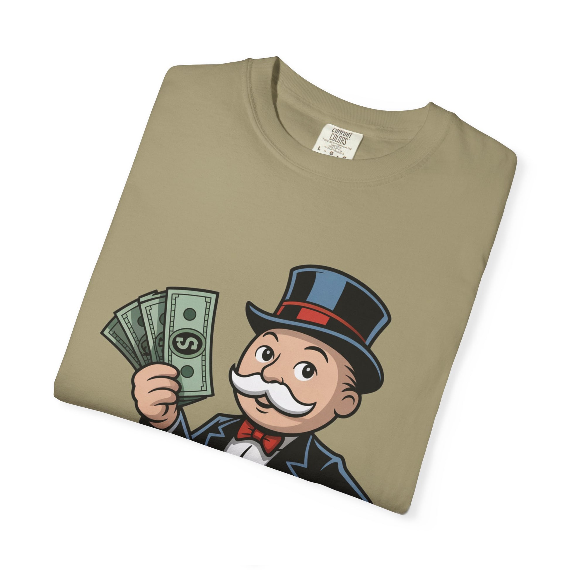Garment-Dyed T-shirt Money Piece of Mind Design
