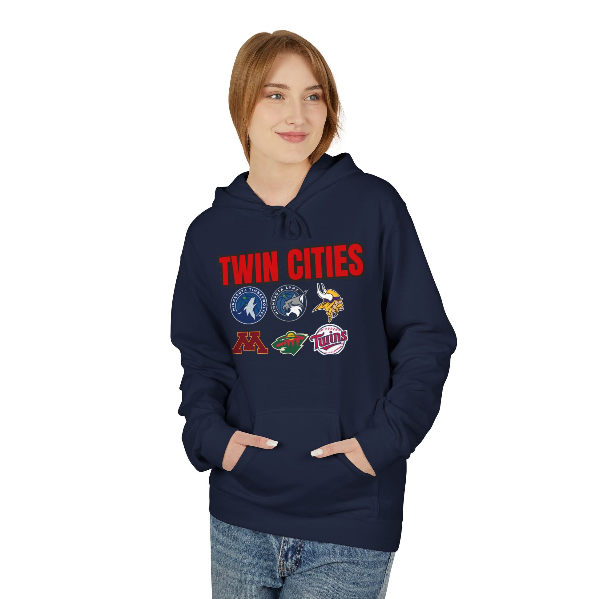Fleece Hoodie Twin Cities Minneapolis St Paul Design