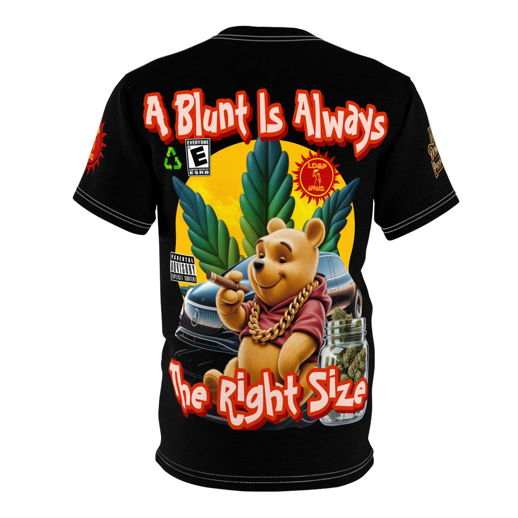 Cannabis Graphic Tee — "A Blunt Is Always The Right Size" LD&P APPAREL Black