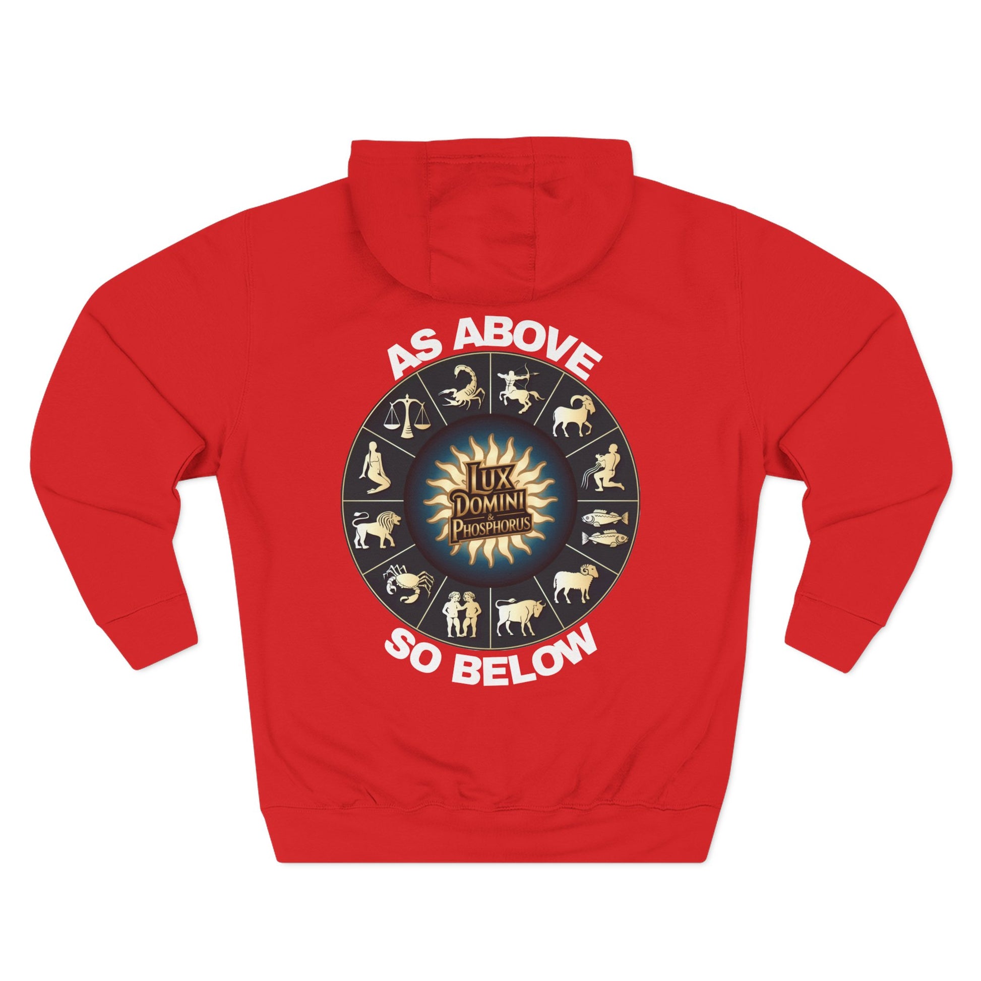 Fleece Hoodie - Lux Domini and Phosphorus Design - Above So Below