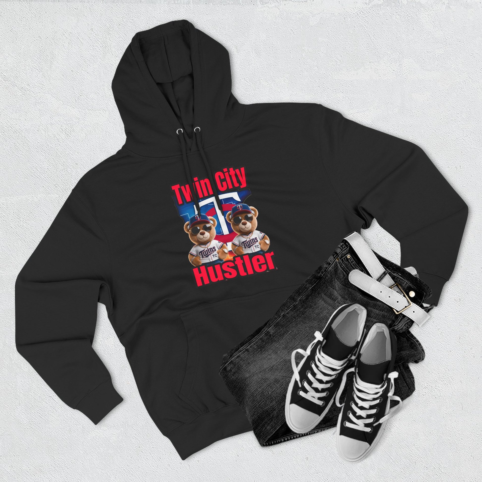 Fleece Hoodie Twin City HUSTLER Design