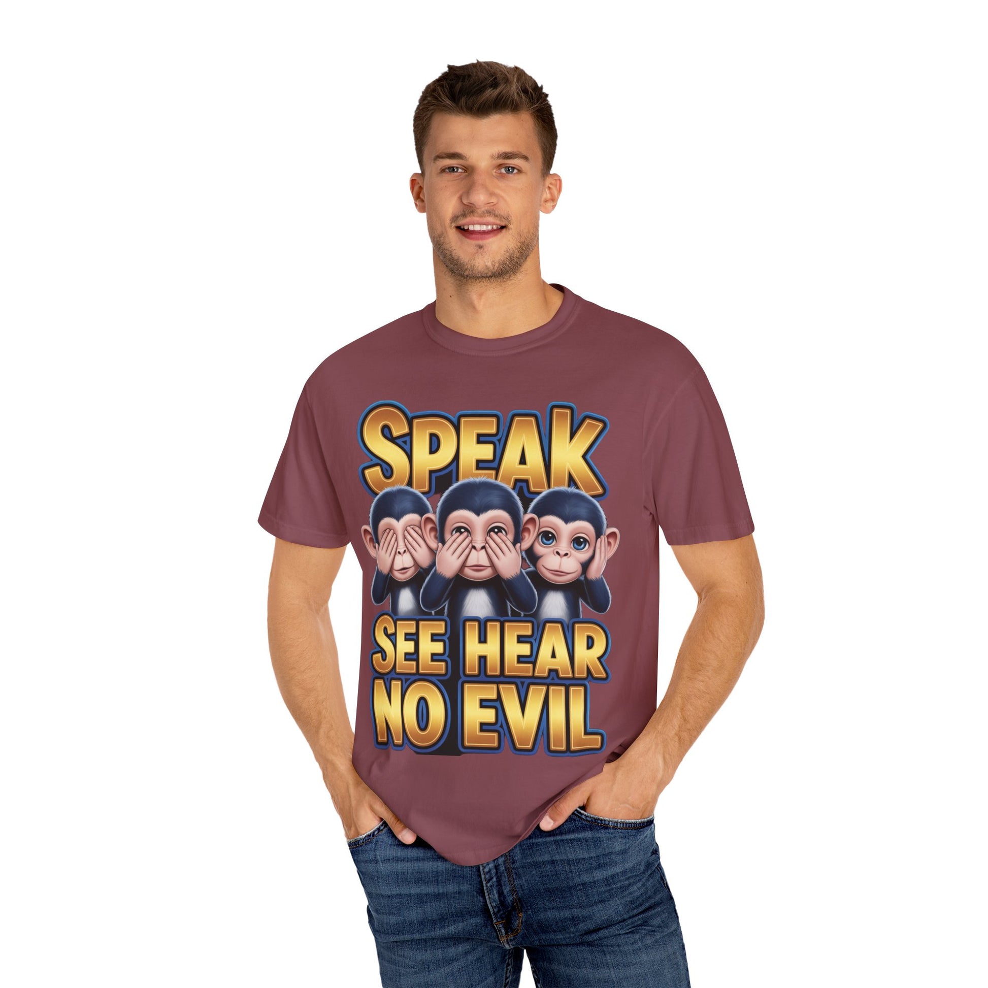 Graphic T-Shirt Speak See Hear No Evil design #2