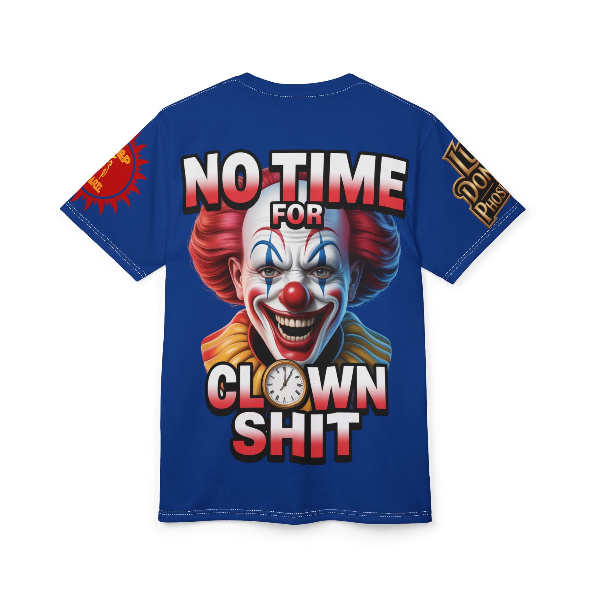 No Time For Clowns Unisex Tee Blue