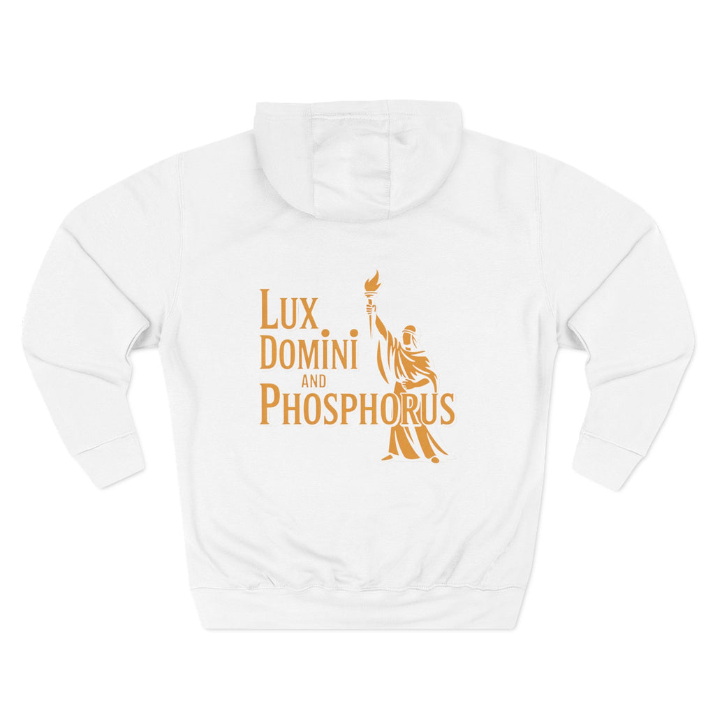 Fleece Hoodie Lux Domini and Phosphorus Apparel Design