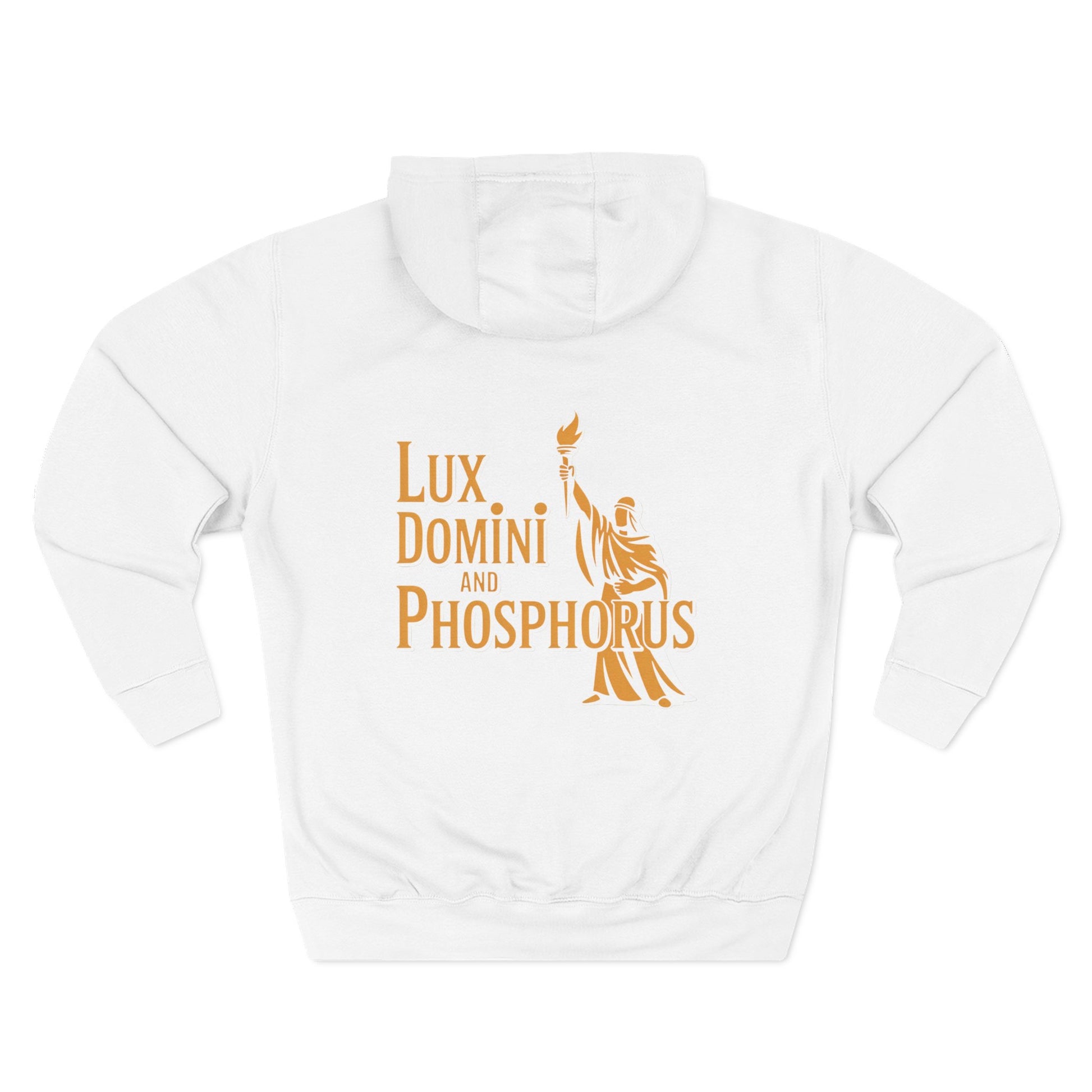 Fleece Hoodie Lux Domini and Phosphorus Apparel Design