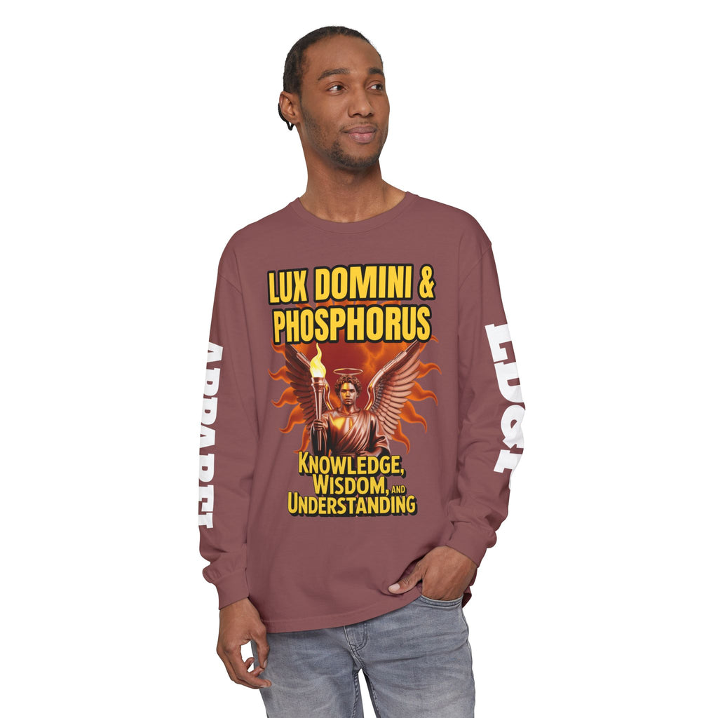 Long Sleeve T-Shirt LD&P Apparel Knowledge Wisdom Understanding Design