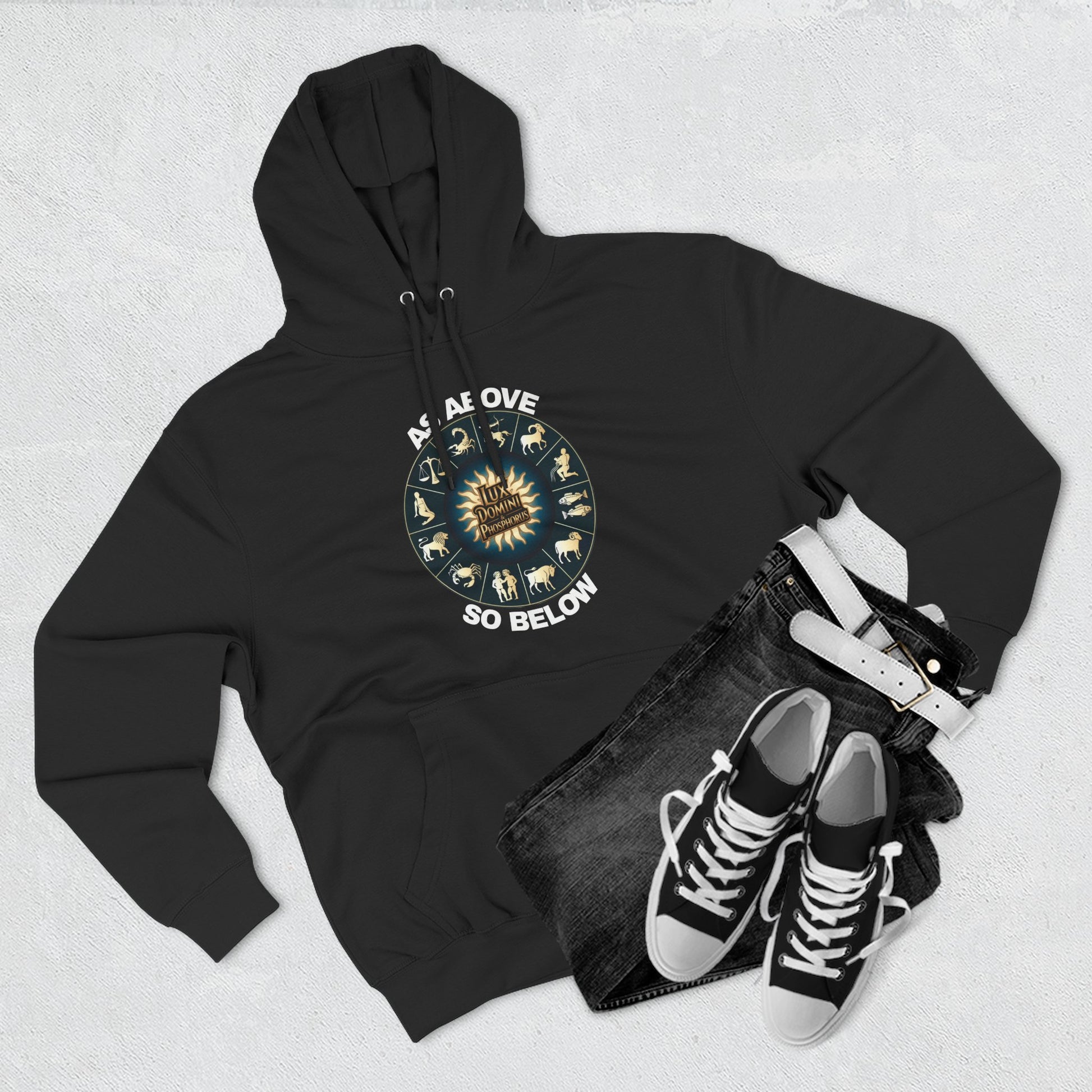 Fleece Hoodie - Lux Domini and Phosphorus Design - Above So Below