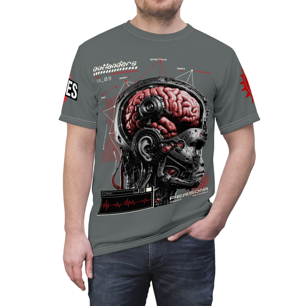 Persona Sci‑Fi Graphic Tee Shirt LD&P APPAREL Grey
