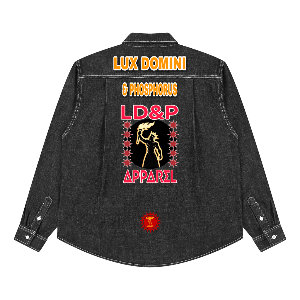 Unisex Vintage Wash Denim LD&P APPAREL Shirt