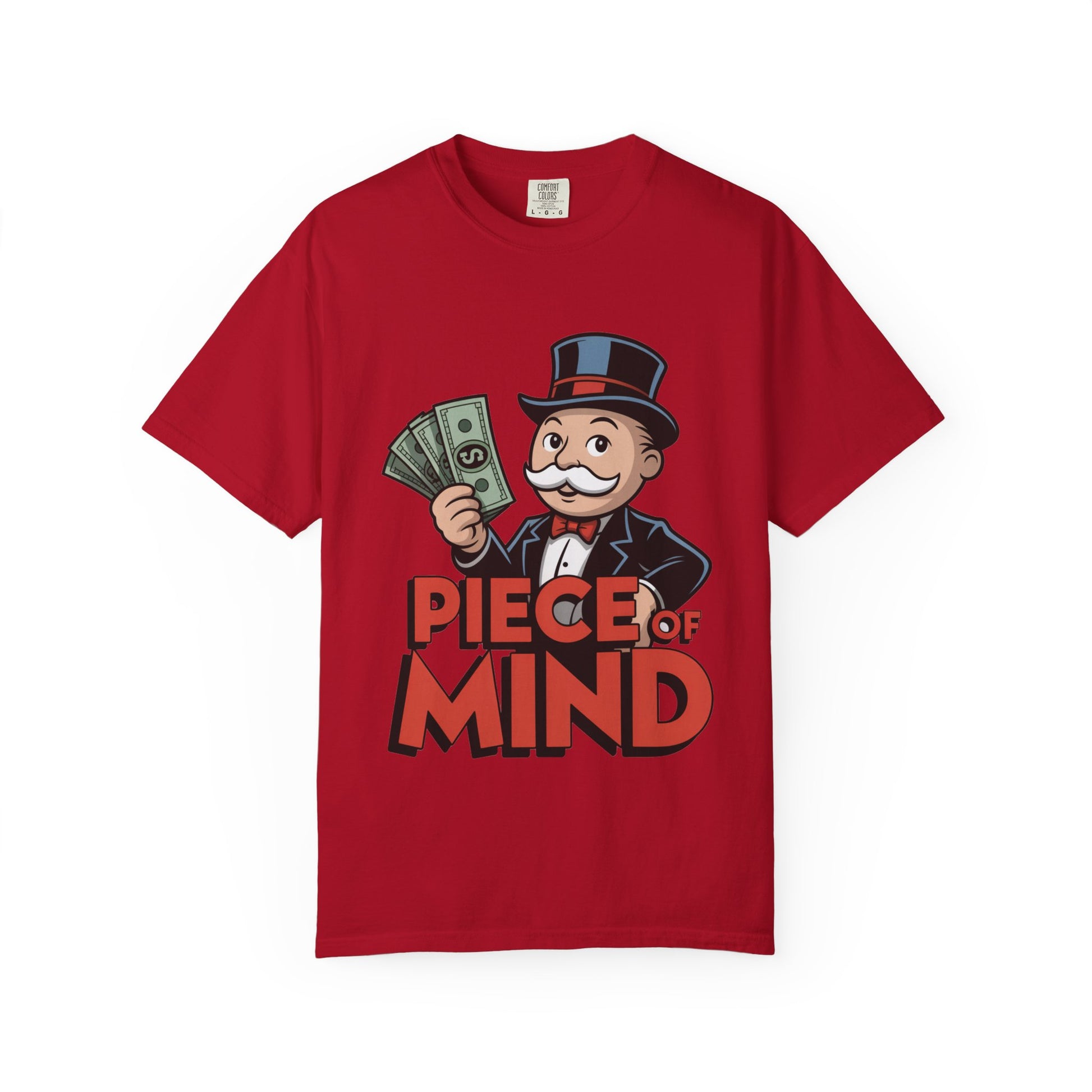 Garment-Dyed T-shirt Money Piece of Mind Design