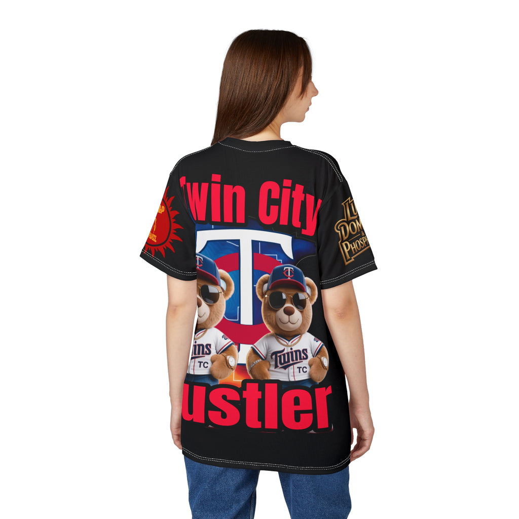 Twin City HUSTLER Print Unisex Cut & Sew Tee