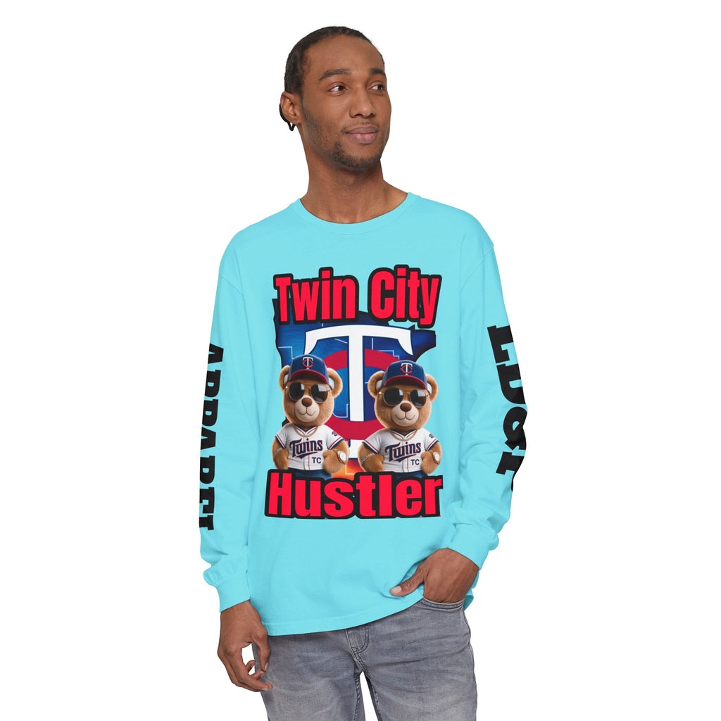Twin City HUSTLER Long Sleeve T-Shirt - Bad Temper Design