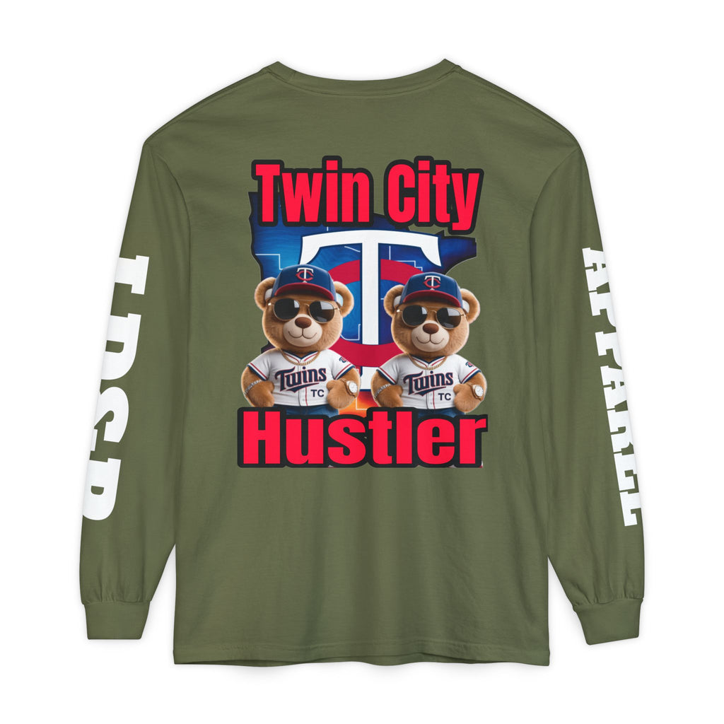 Twin City HUSTLER Long Sleeve T-Shirt - LD&P Apparel Design #2
