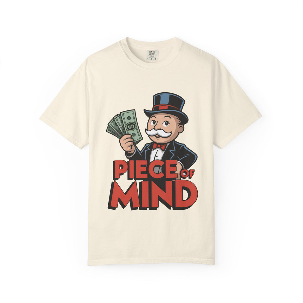 Garment-Dyed T-shirt Money Piece of Mind Design