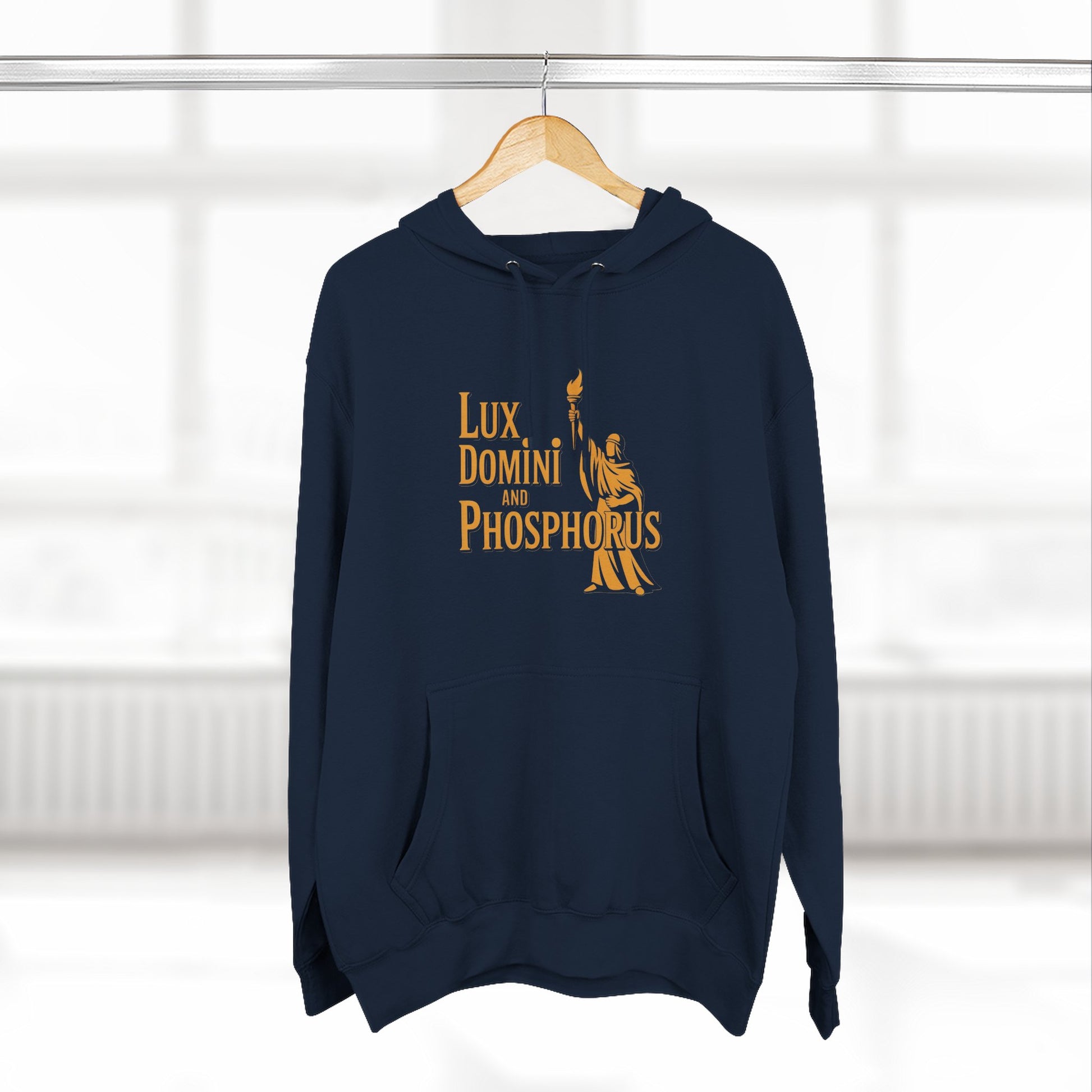 Fleece Hoodie Lux Domini and Phosphorus Apparel Design