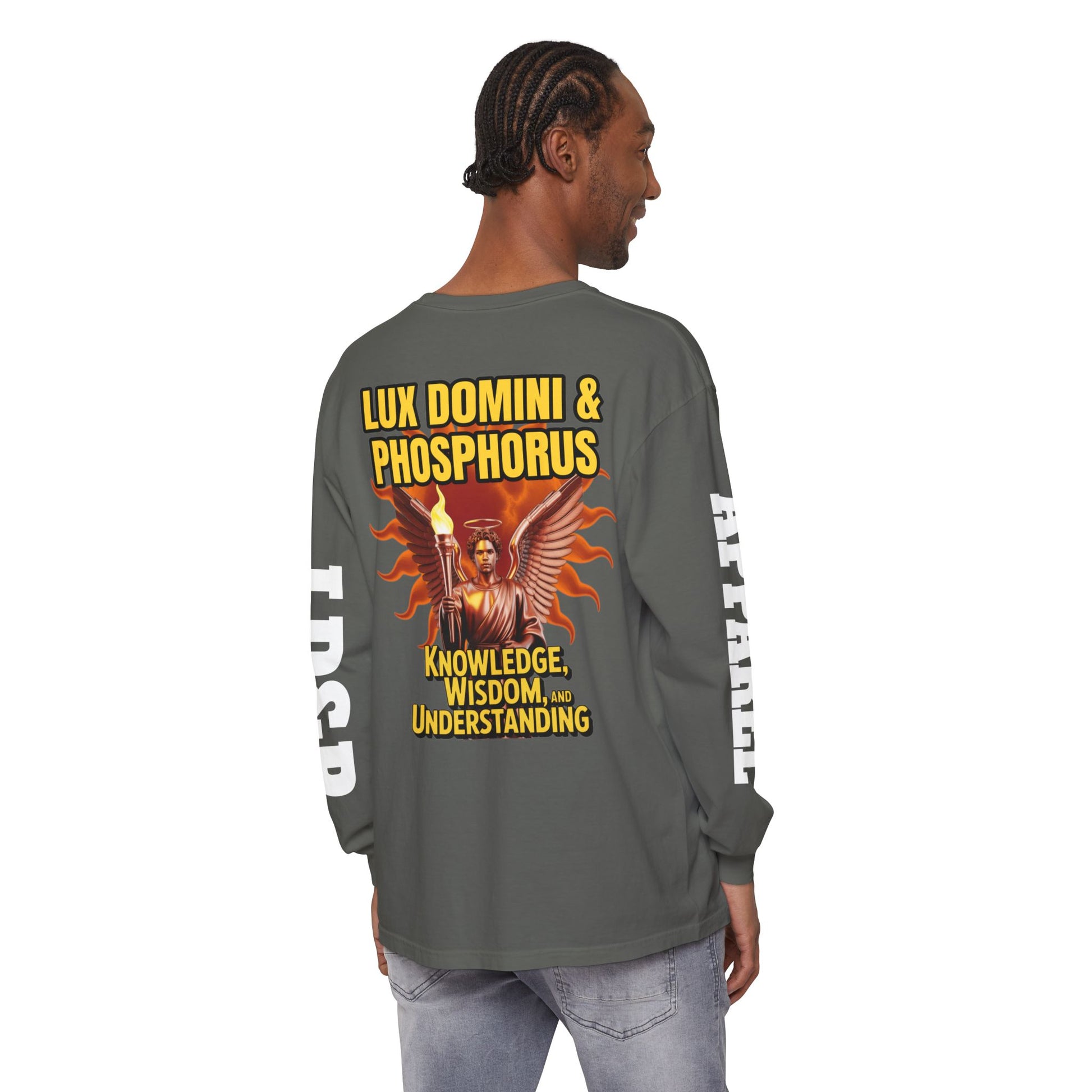 Long Sleeve T-Shirt LD&P Apparel Knowledge Wisdom Understanding Design
