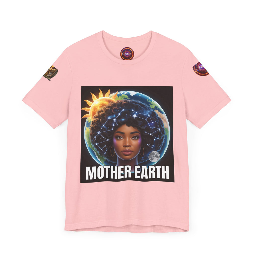 Earth Day Unisex Tee with Mother Earth Design LD&P