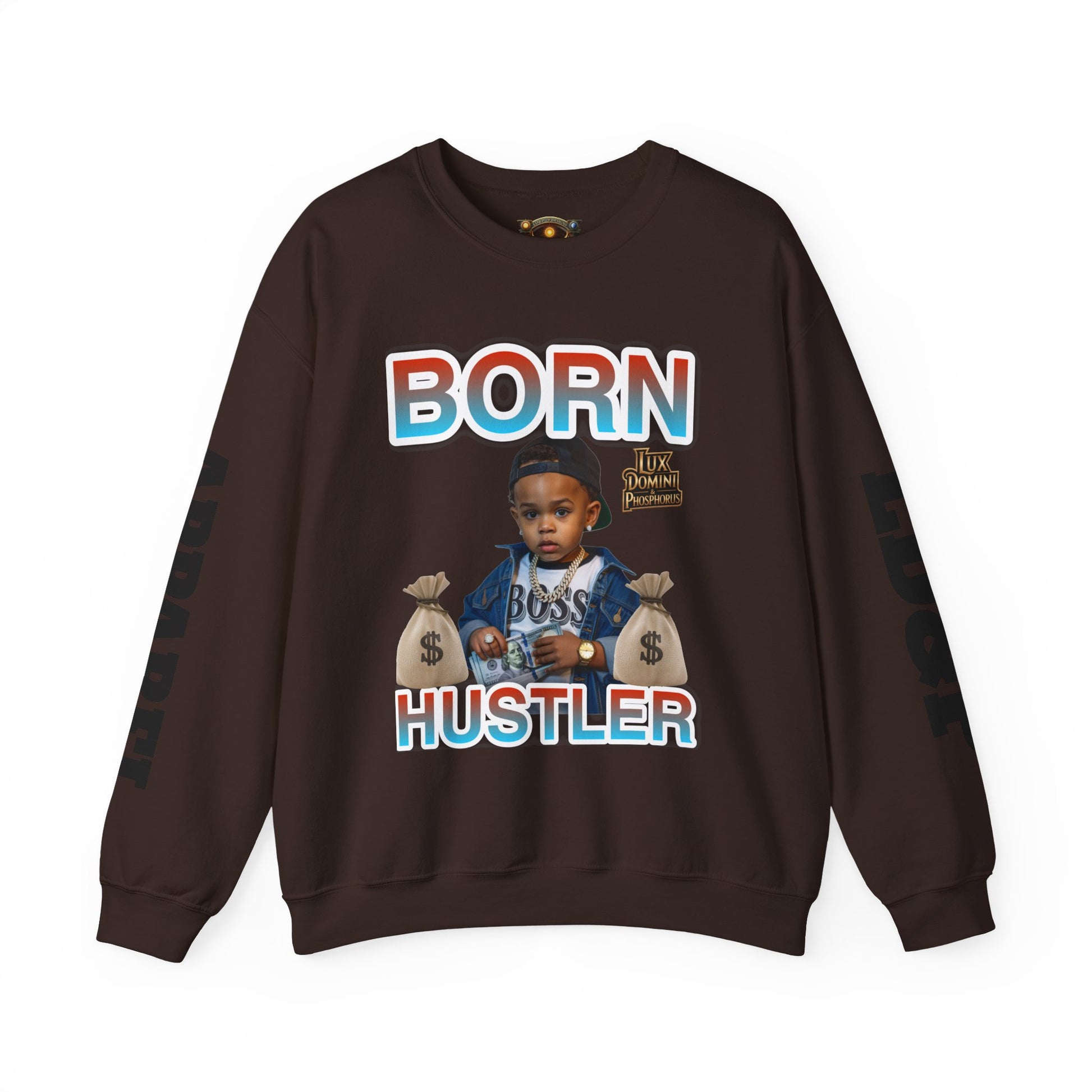 Crewneck Sweatshirt - Born Hustler LD&P Apparel