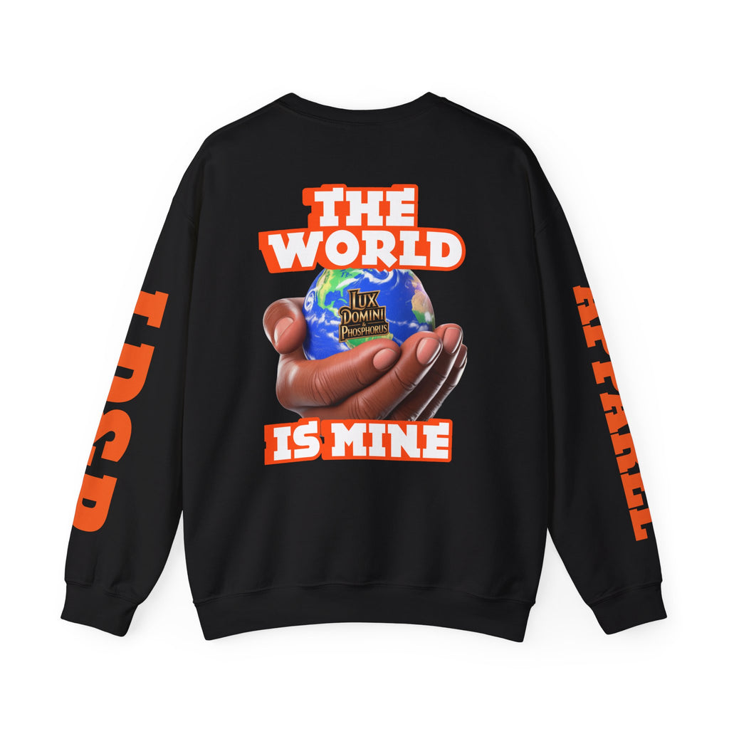 Graphic Sweatshirt - The World Is Mine Lux Domini and Phosphoros Apparel
